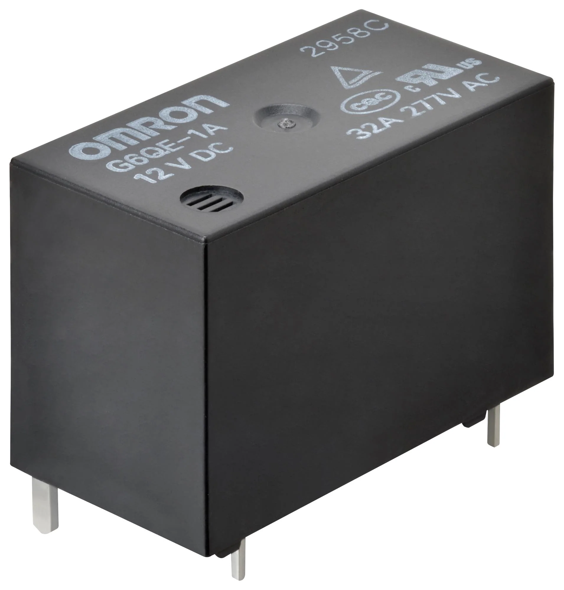 Omron G6QE-1A DC5 BY OMZ Power Relay Miniature SPST-NO 5 VDC 32 A G6QE Series Through Hole Non Latching