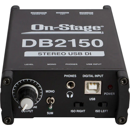 On-Stage DB2150 Stereo USB DAC - Direct Box - Image 5
