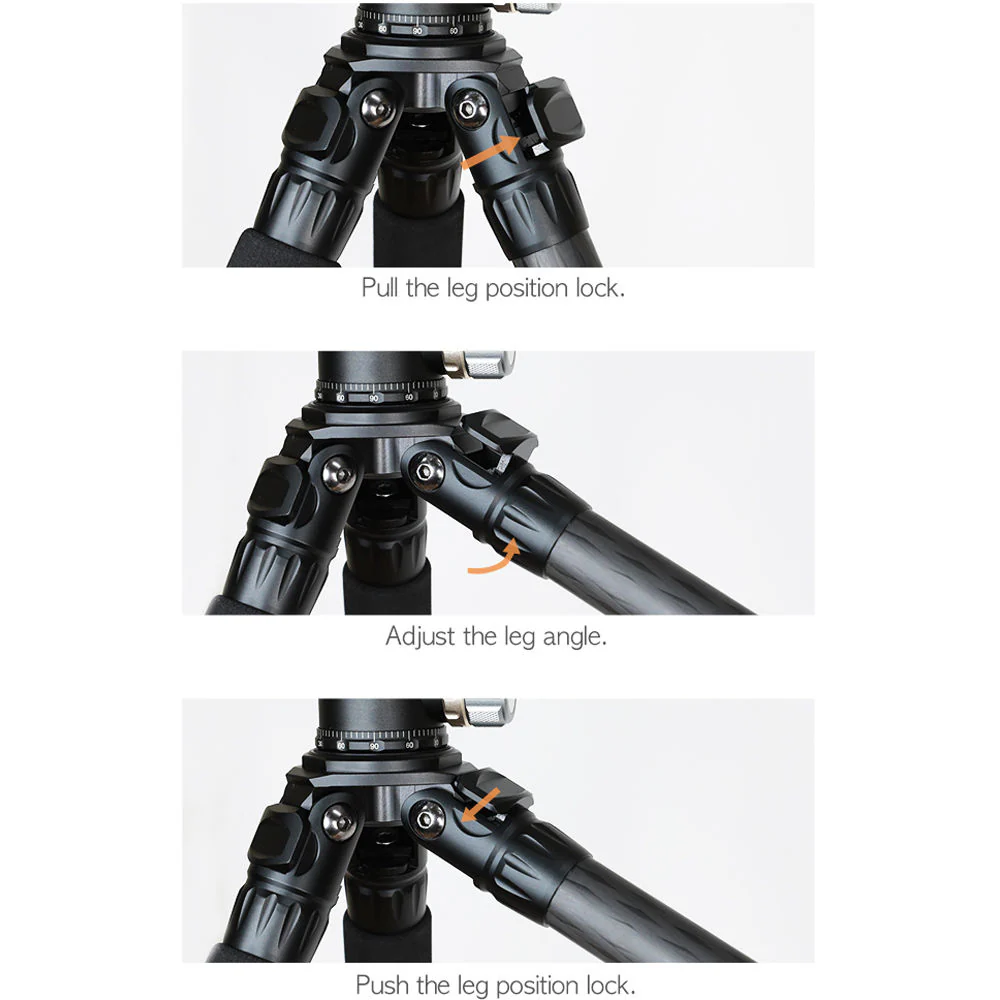 ORANGEMONKIE Tripod130 Premium Carbon Fiber Tripod with Ball Head - Image 4