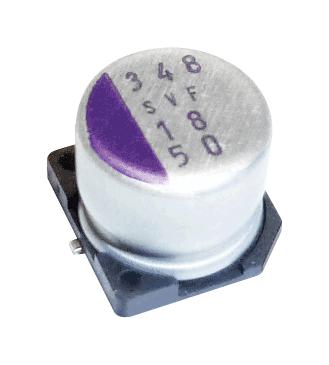 Panasonic 25SVF100M Polymer Aluminium Electrolytic Capacitor 100 µF 25 V Radial Can - SMD 0.024 ohm