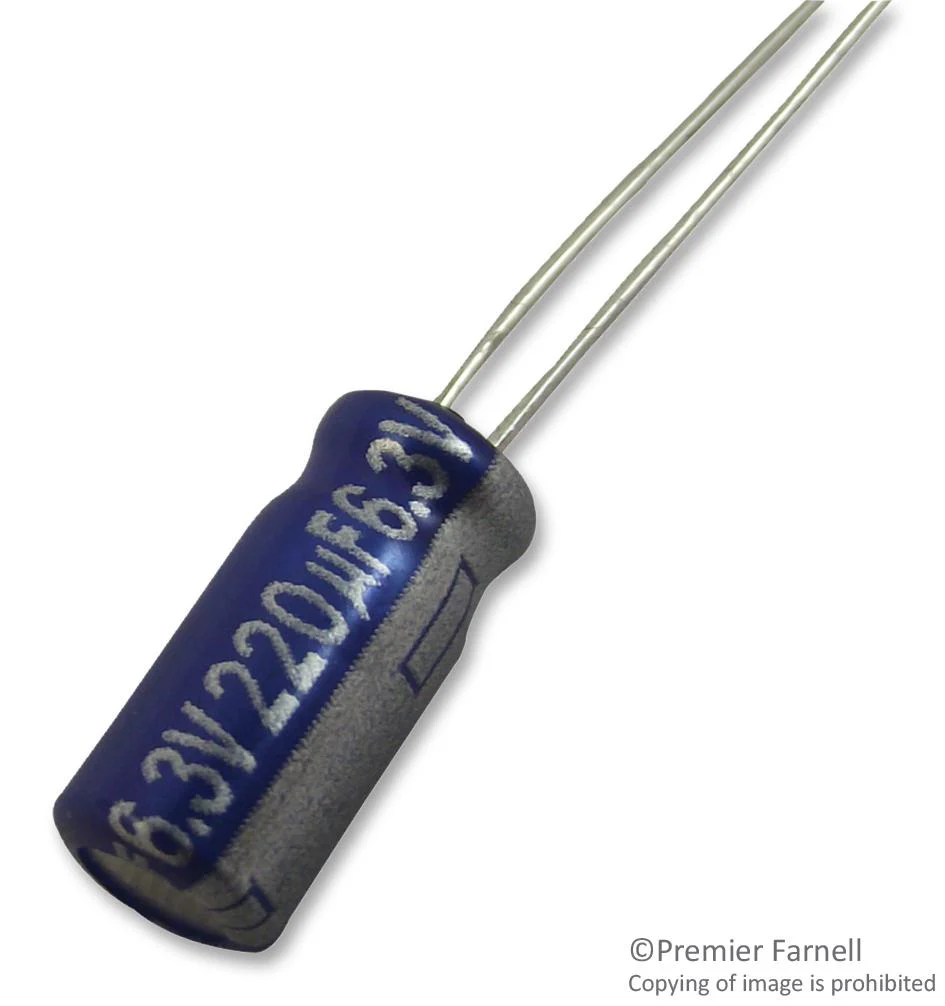 PANASONIC ELECTRONIC COMPONENTS ECA0JAM221X Electrolytic Capacitor, 220 µF, 6.3 V, AM Series, ± 20%, Radial Leaded, 5 mm