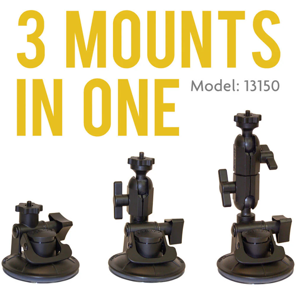 PANAVISE ActionGrip 3-N-1 Suction Cup Action Cam Mount Kit - Image 5