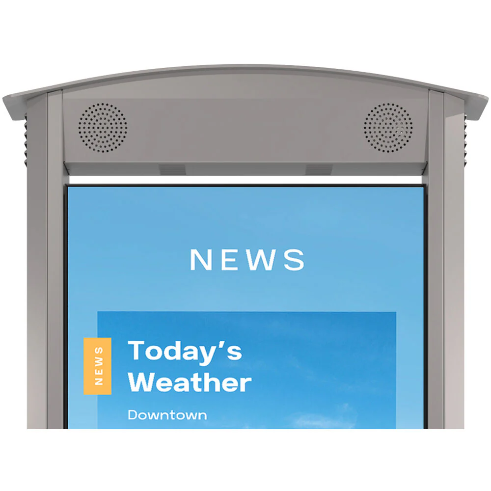 Peerless-AV Dual-Sided Smart City Kiosk with 55" Displays and Speakers (Silver) - Image 4