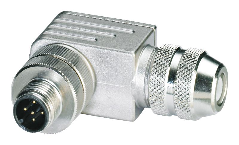 PHOENIX CONTACT 1694282 Sensor Connector, IP67, Right Angle, M12, Male, 5 Positions, Screw Pin, Right Angle Cable Mount GTIN UPC EAN: 4017918181284 SACC-M12MR-5CON-PG 9-SH