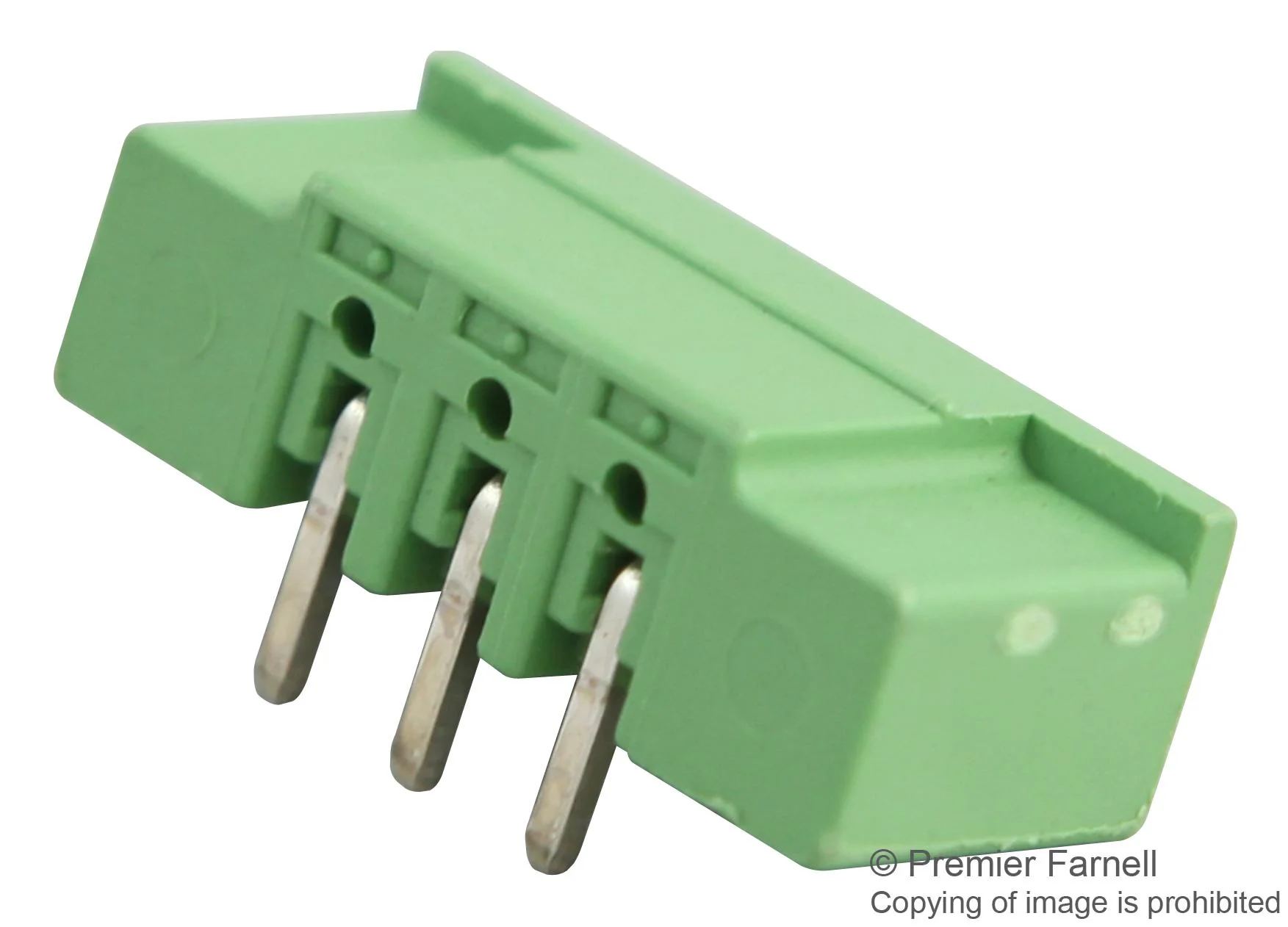 Phoenix Contact MC 15/ 3-GF-381-LR MC 3-GF-381-LR Terminal Block w/Flange Header 3.81 mm 3 Ways 8 A 160 V Through Hole Right Angle - Image 2