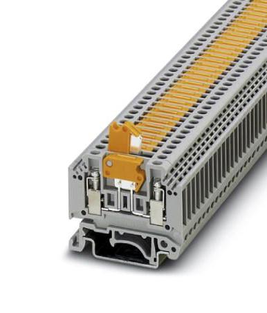 Phoenix Contact MTK DIN Rail Mount Terminal Block Knife Disconnect 2 Ways 24 AWG 12 2.5 mm² Screw 16 A