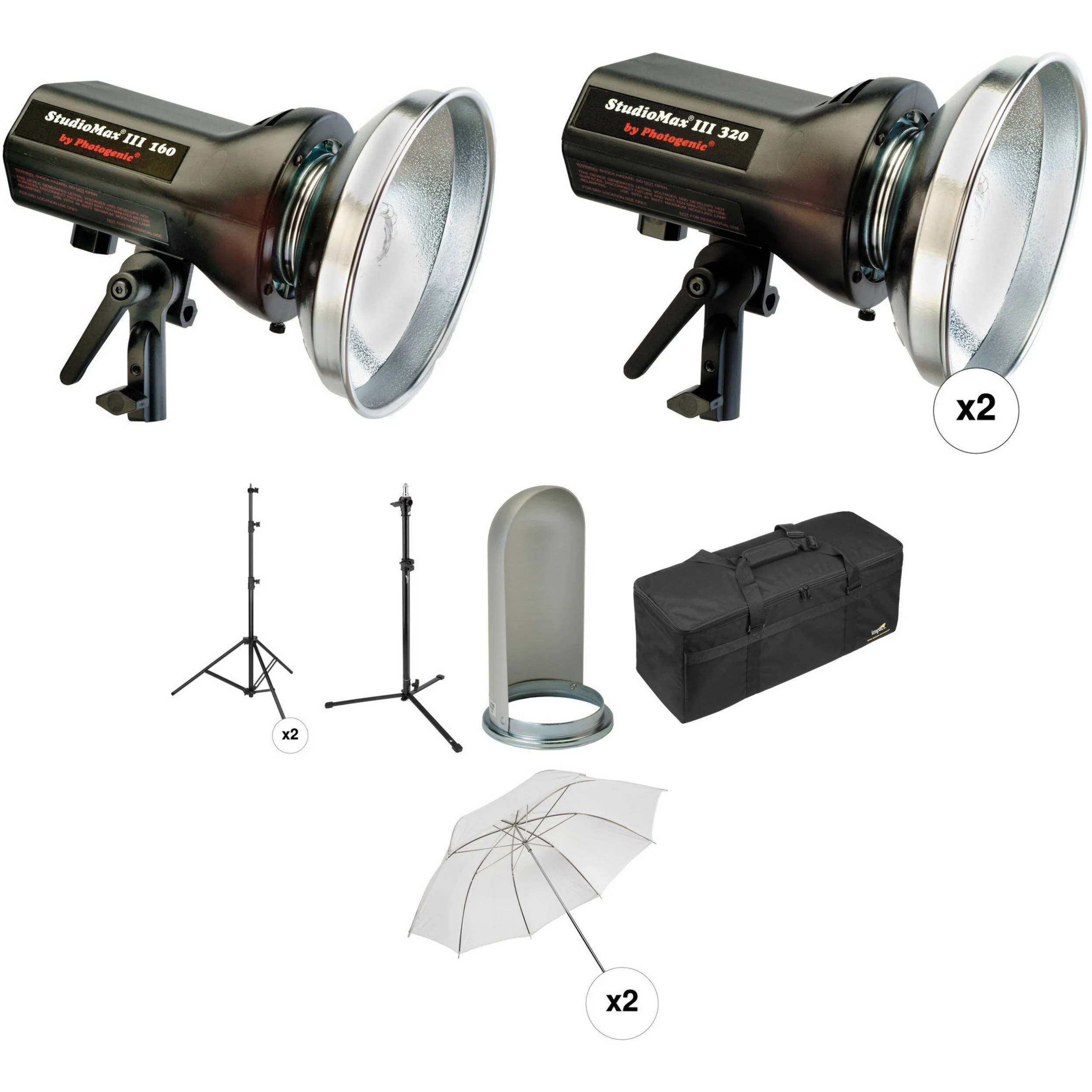 Photogenic StudioMax III 3-Light Portrait Studio Kit (120V)