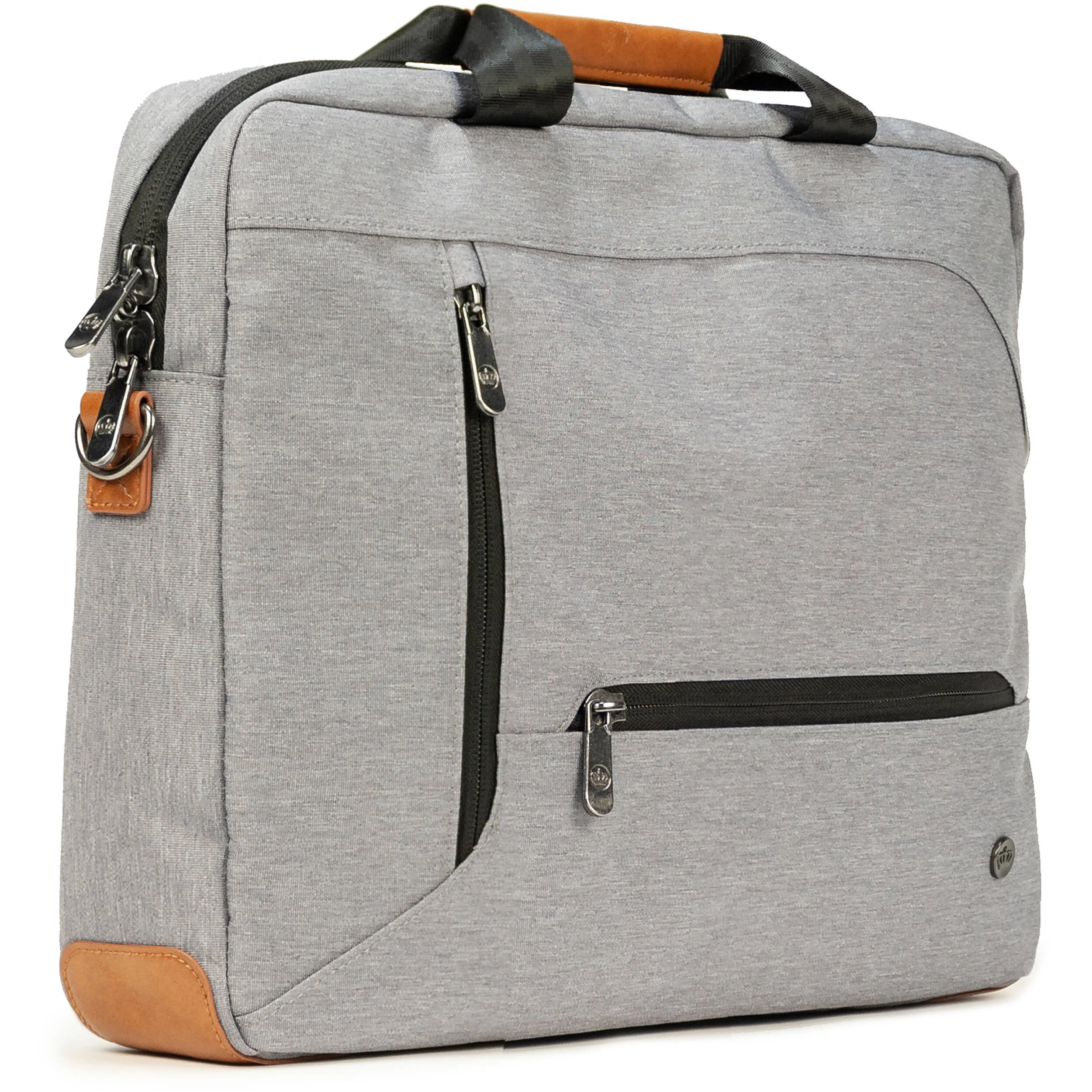PKG International Annex Messenger Bag (10L, Light Gray/Tan) - Image 3
