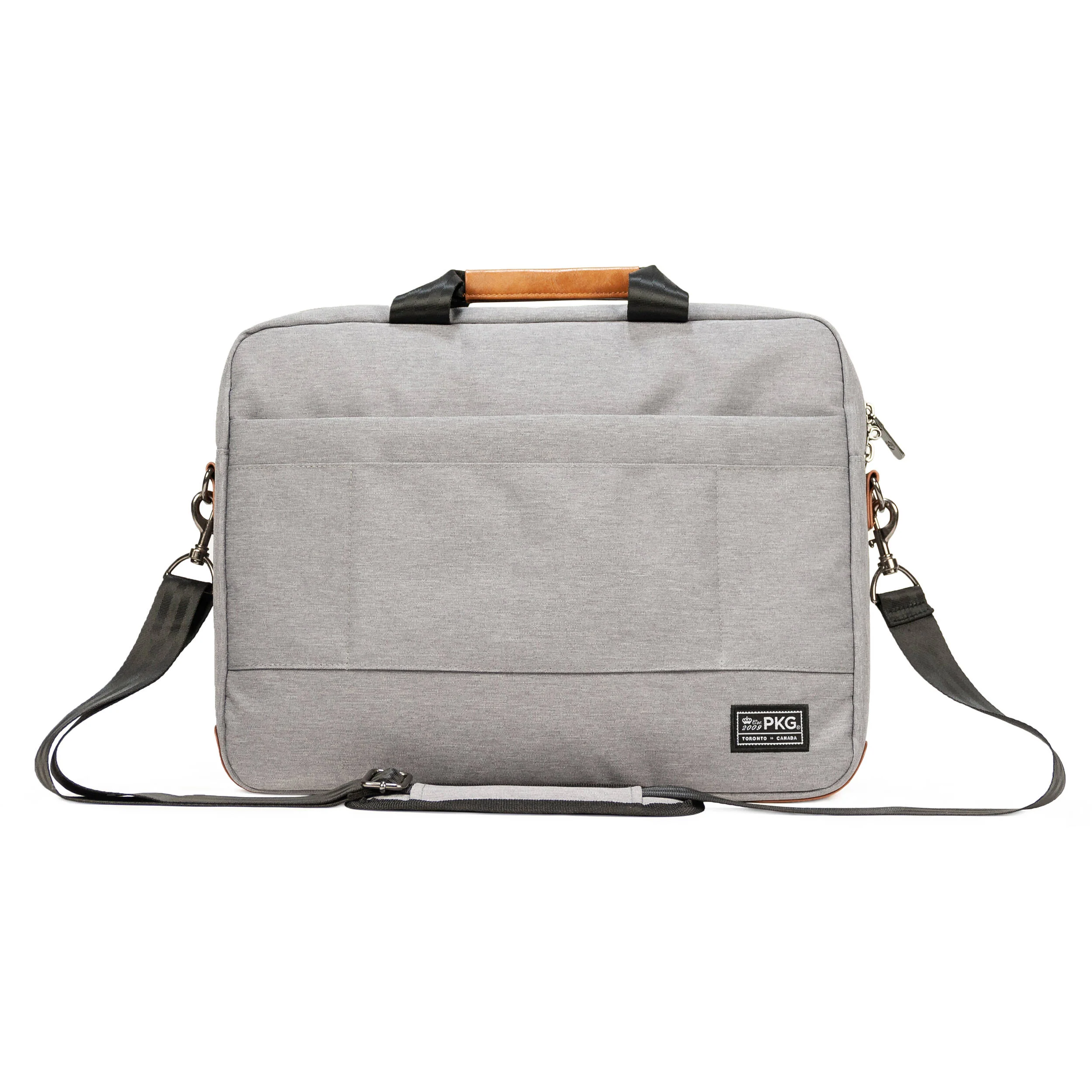 PKG International Annex Messenger Bag (10L, Light Gray/Tan) - Image 4