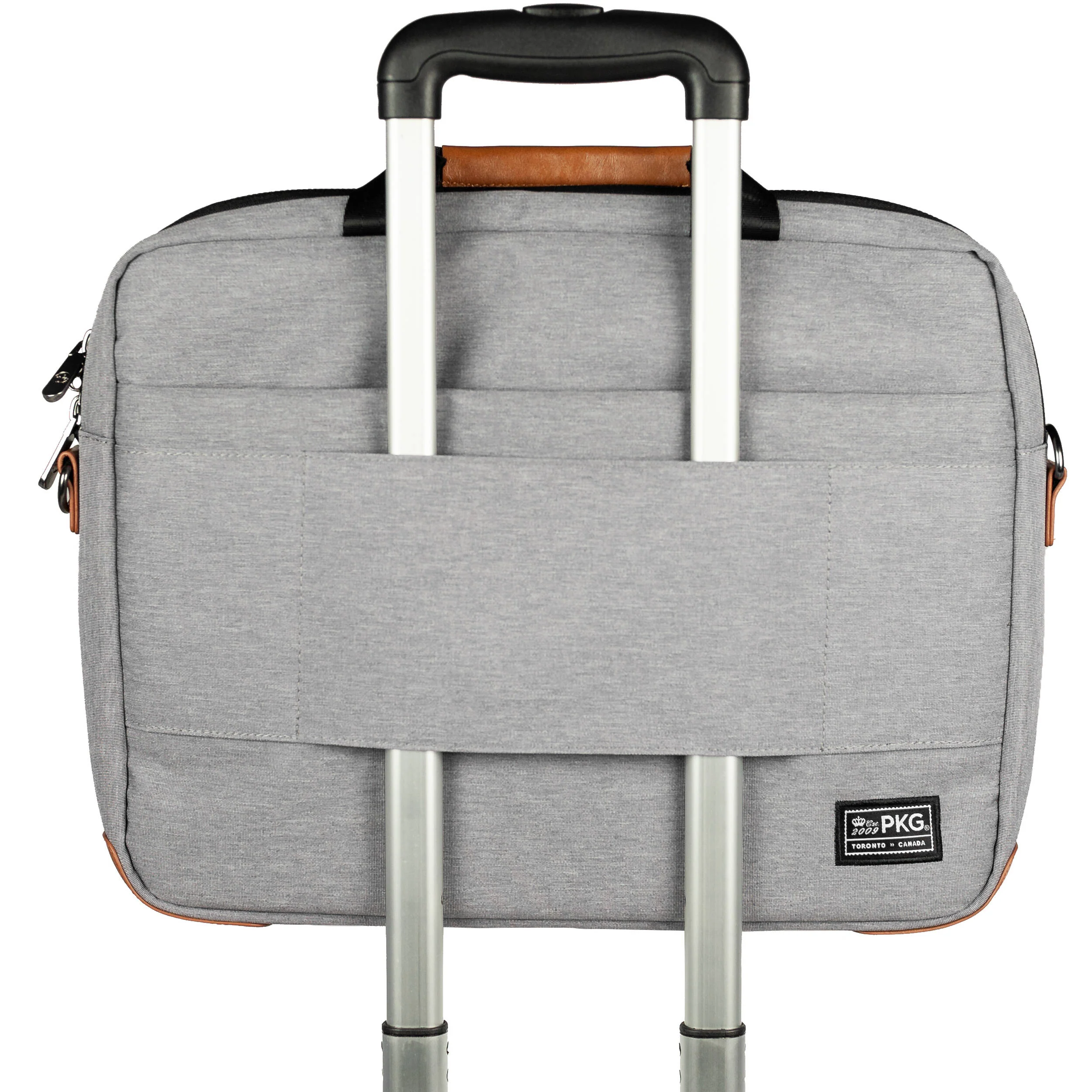 PKG International Annex Messenger Bag (10L, Light Gray/Tan) - Image 5
