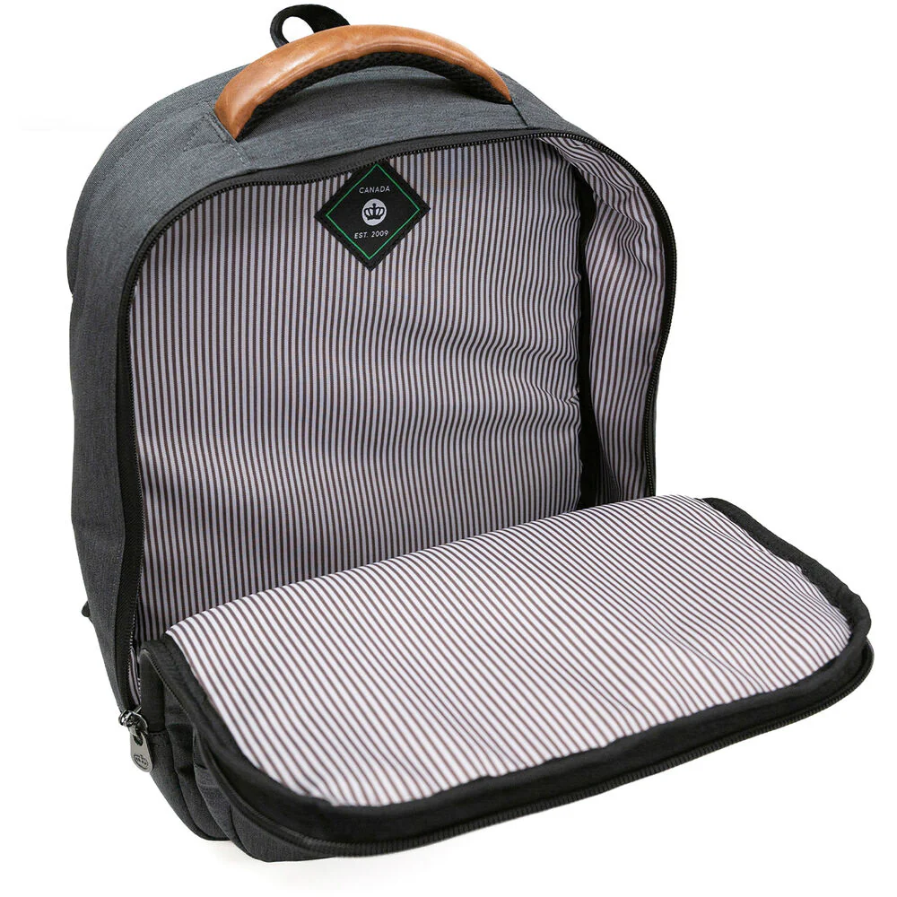 PKG International Robson Recycled Cross-Body Laptop Bag (Black/Gray, 12L) - Image 4