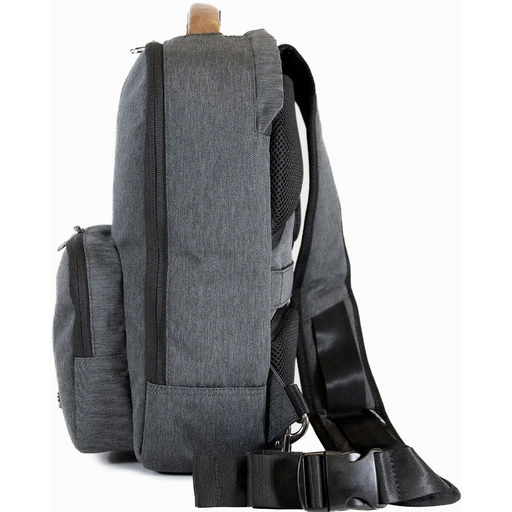 PKG International Robson Recycled Cross-Body Laptop Bag (Black/Gray, 12L) - Image 6