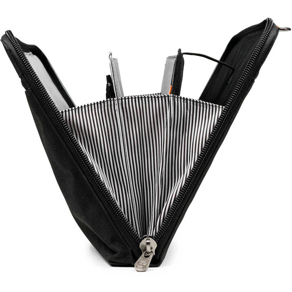 PKG International Wellington Accordion Messenger Bag (10L, Black/Tan) - Image 5