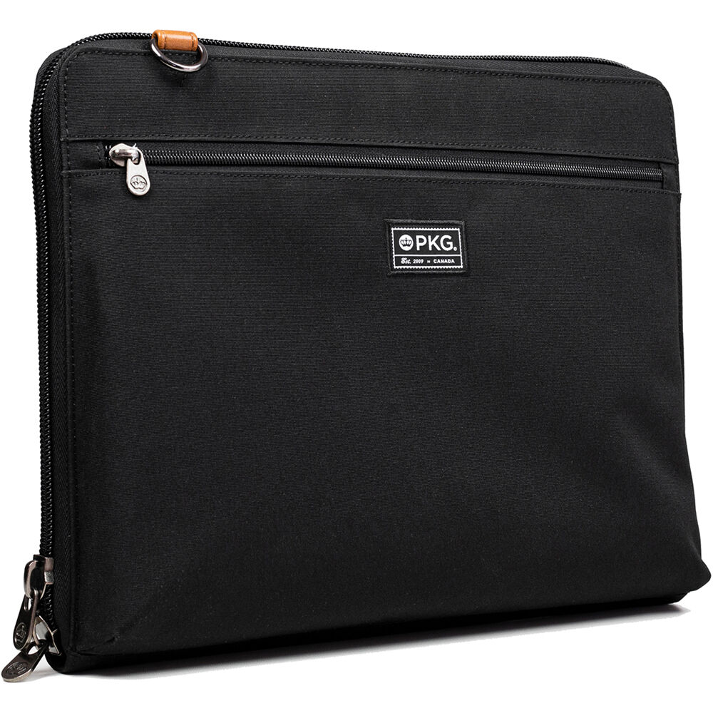 PKG International Wellington Accordion Messenger Bag (10L, Black/Tan) - Image 6