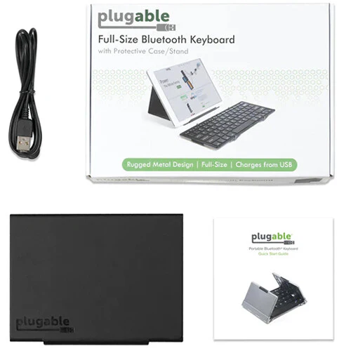 Plugable Full-Size Folding Bluetooth Keyboard with Case - Image 7