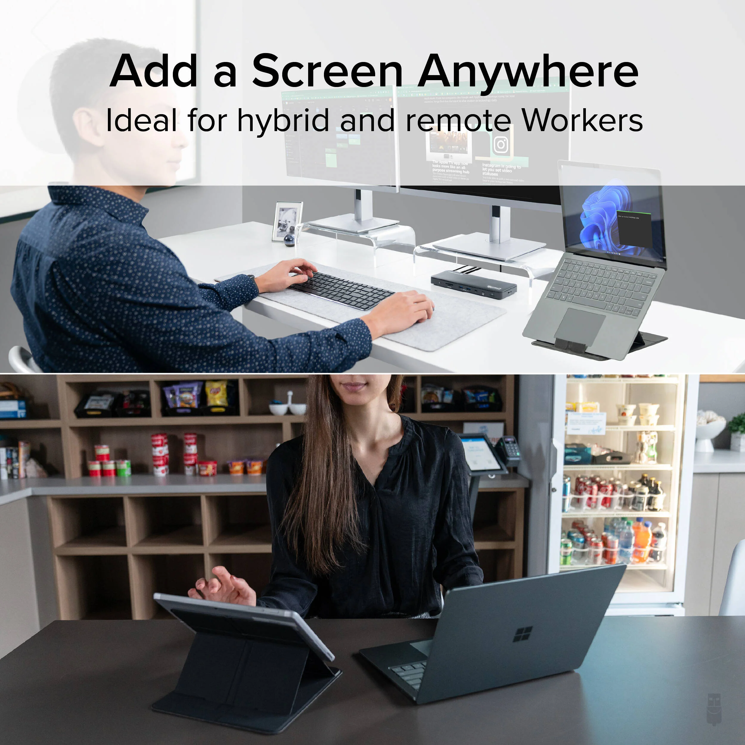 Plugable Portable Foldable Laptop and Tablet Stand (Black) - Image 4