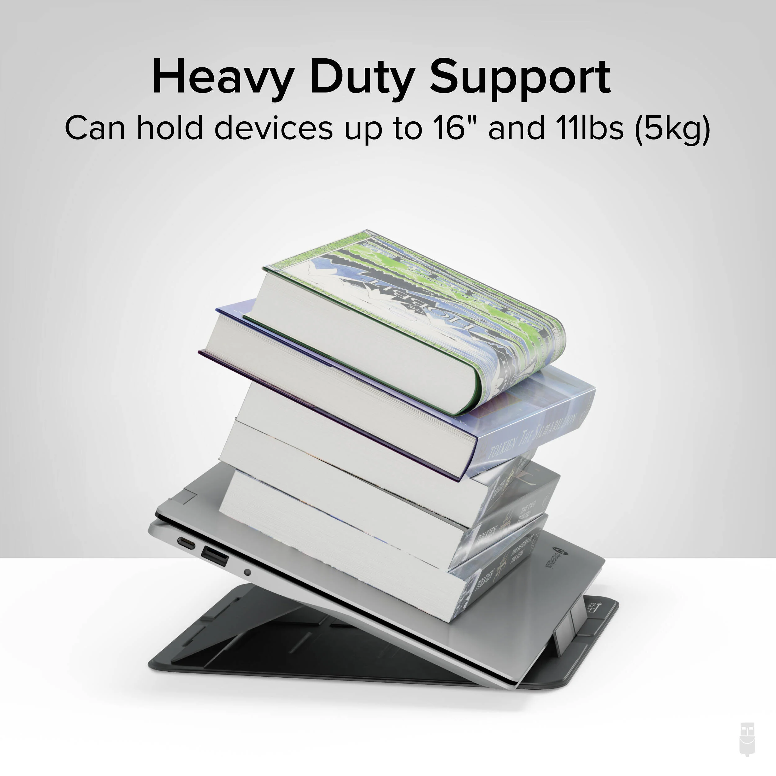 Plugable Portable Foldable Laptop and Tablet Stand (Black) - Image 6