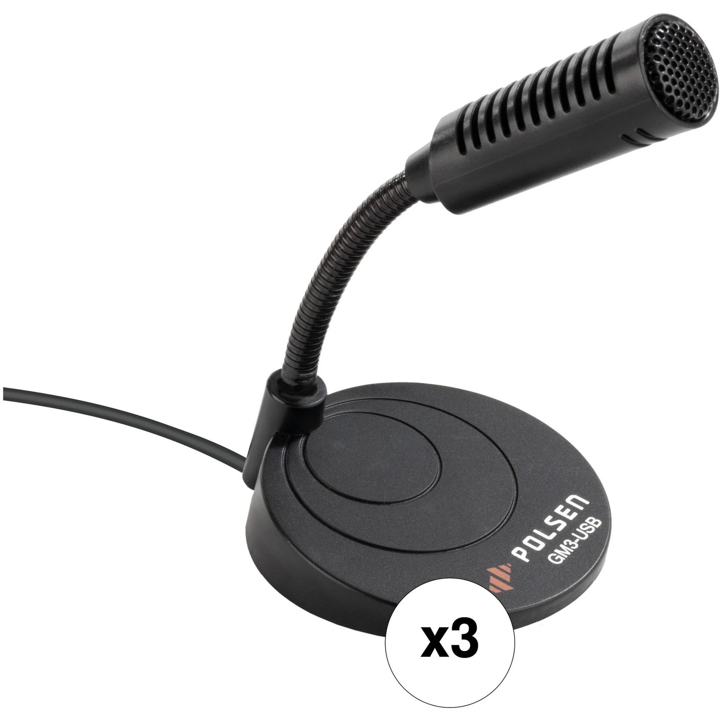 Polsen Omnidirectional USB Gaming and Conferencing Microphone (3-Pack)