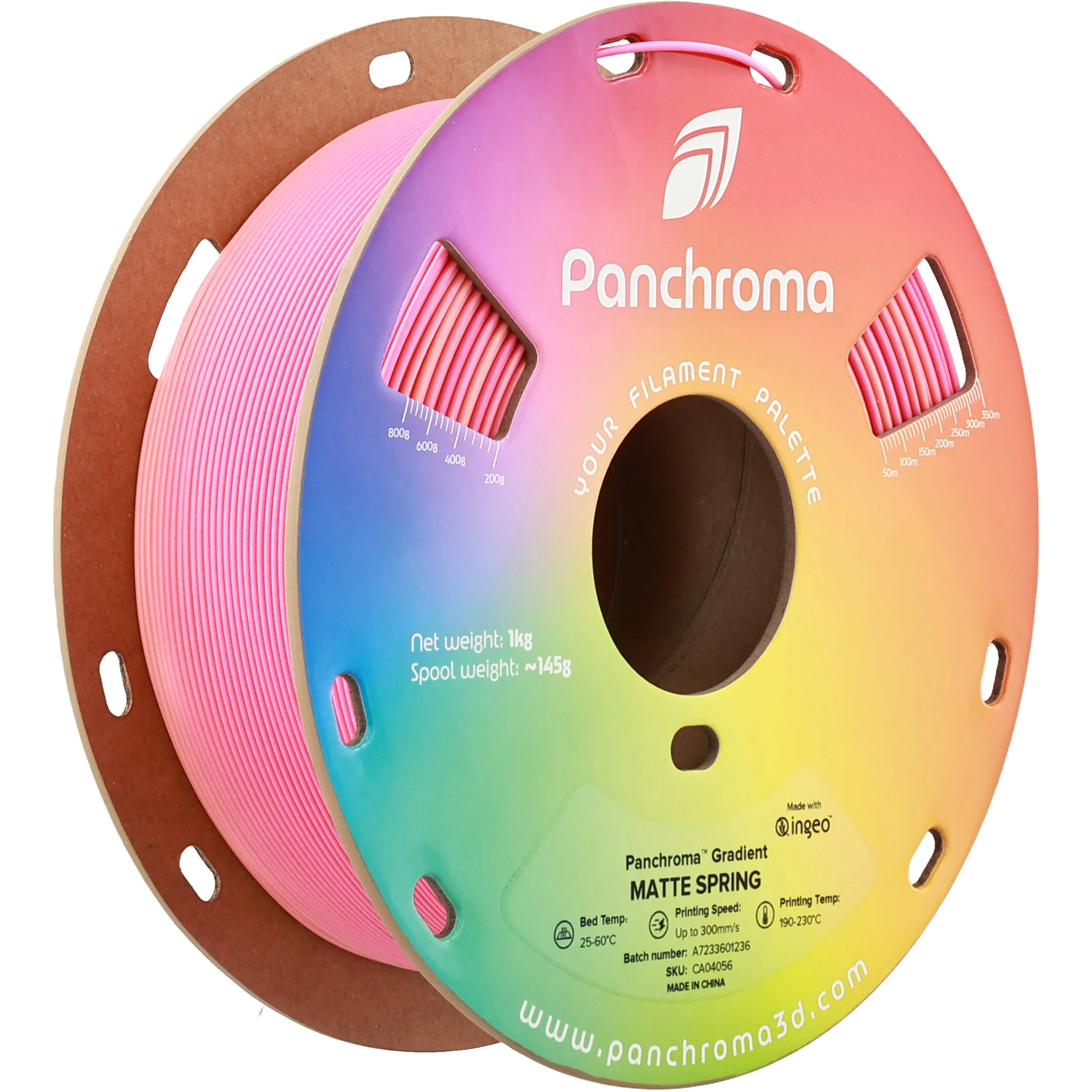 Polymaker Panchroma Gradient Matte PLA Filament (1kg, Spring Pink)
