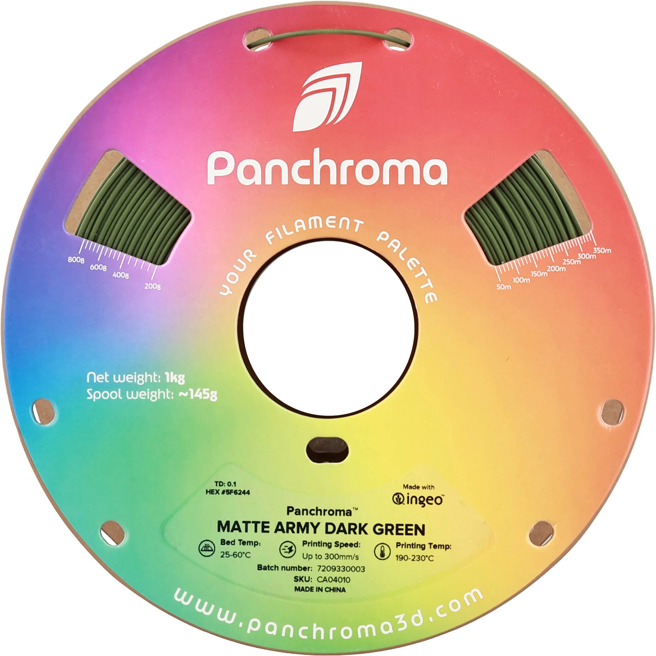 Polymaker Panchroma Matte PLA Filament (1kg, Army Dark Green) - Image 4