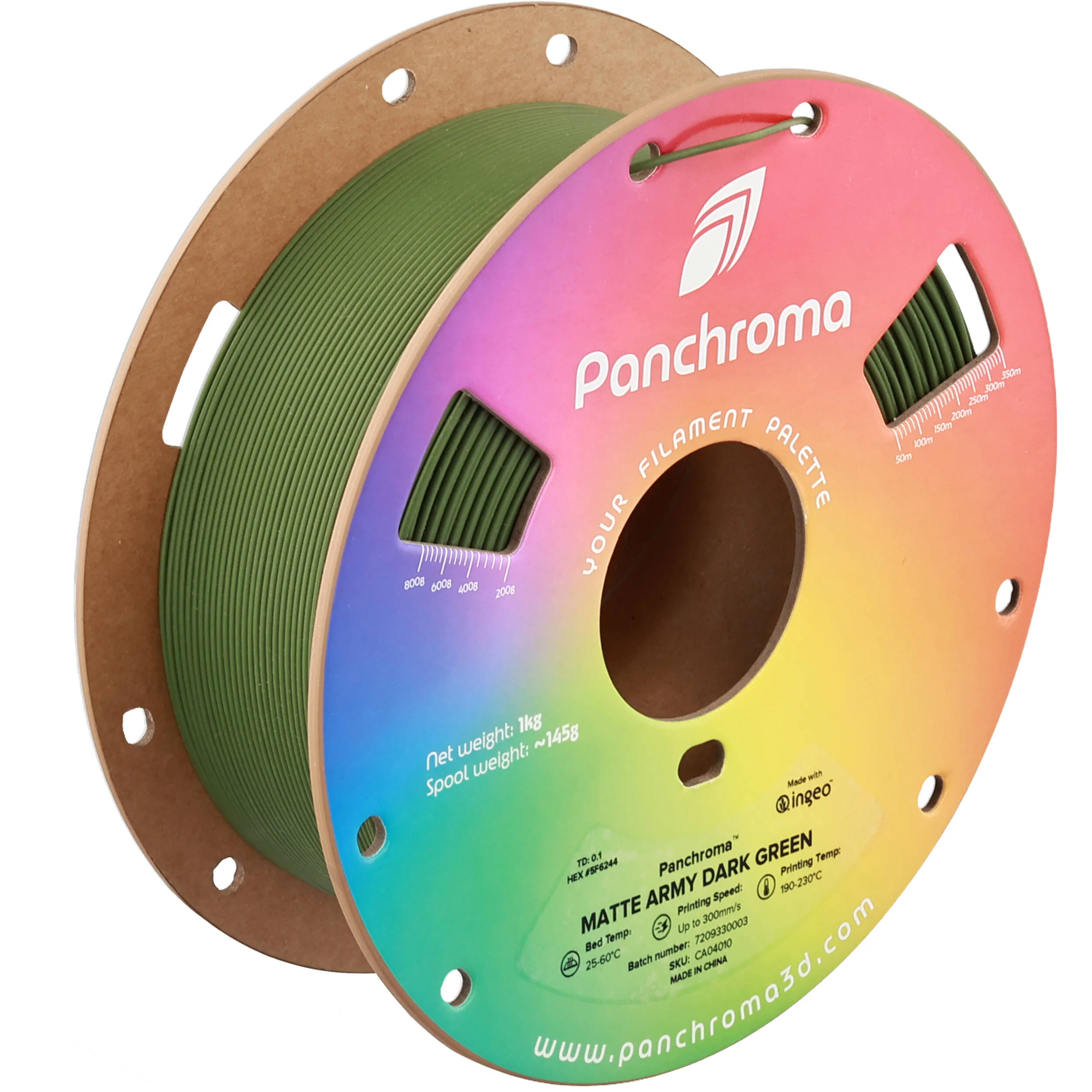 Polymaker Panchroma Matte PLA Filament (1kg, Army Dark Green) - Image 5