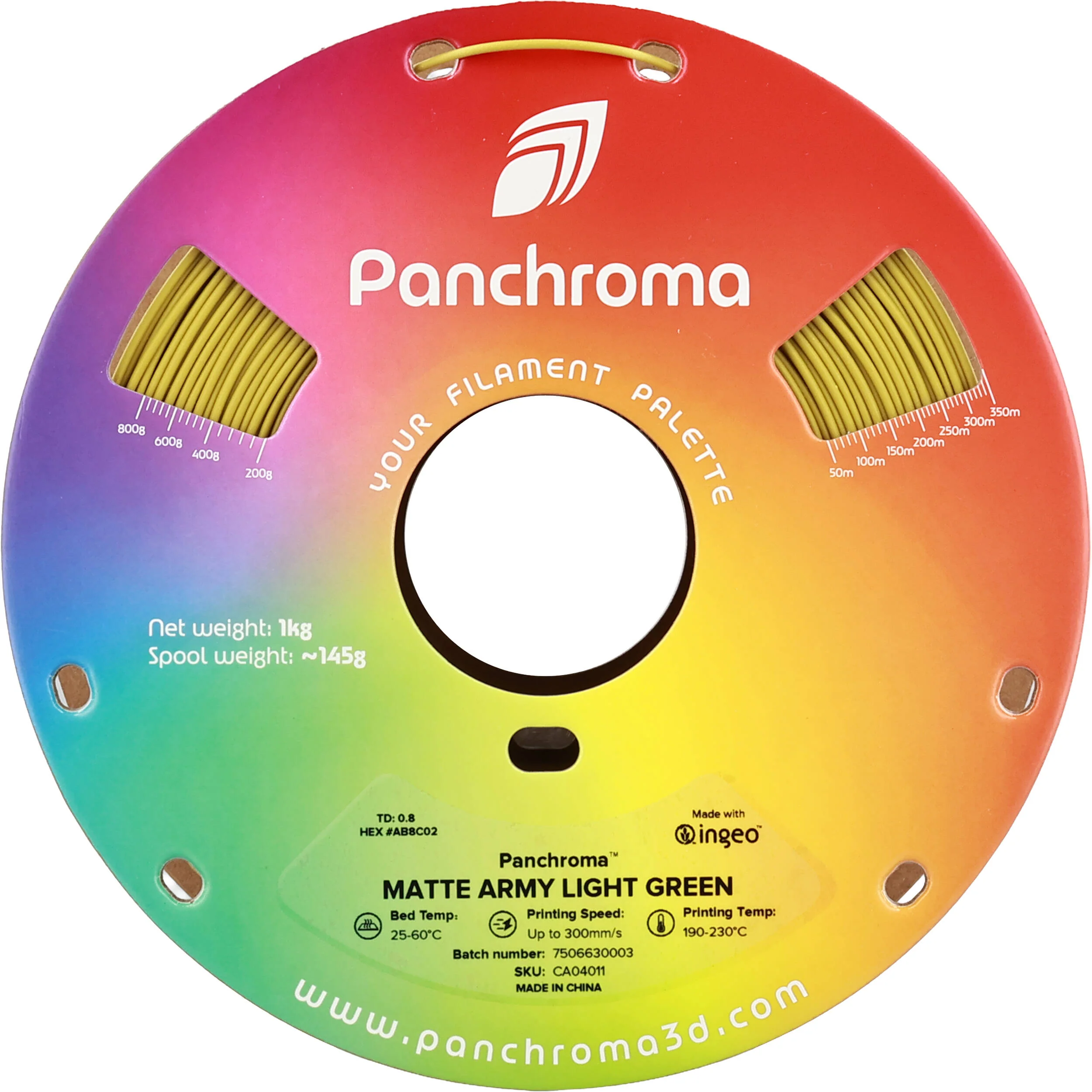 Polymaker Panchroma Matte PLA Filament (1kg, Army Light Green) - Image 4