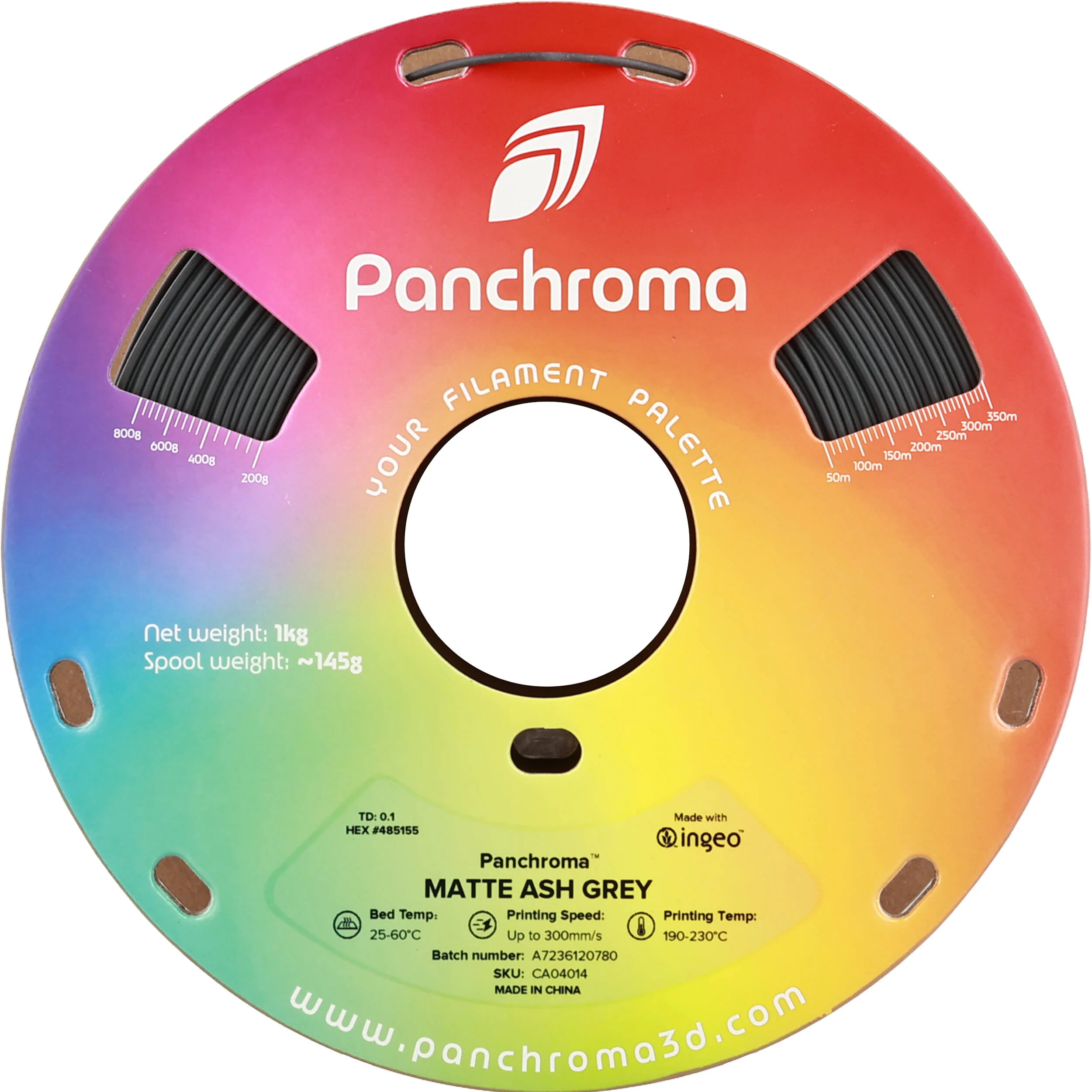 Polymaker Panchroma Matte PLA Filament (1kg, Ash Gray) - Image 4