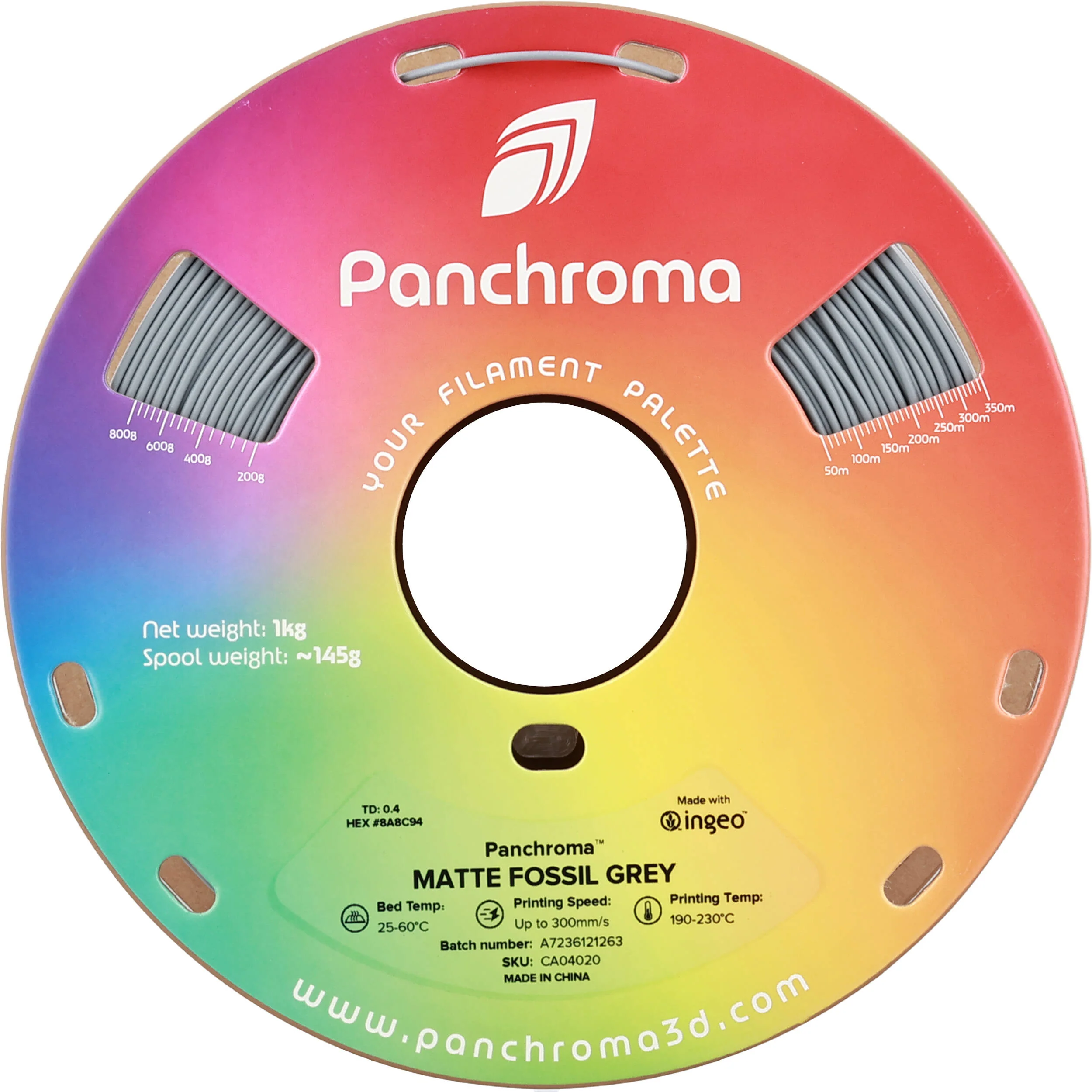 Polymaker Panchroma Matte PLA Filament (1kg, Fossil Gray) - Image 4