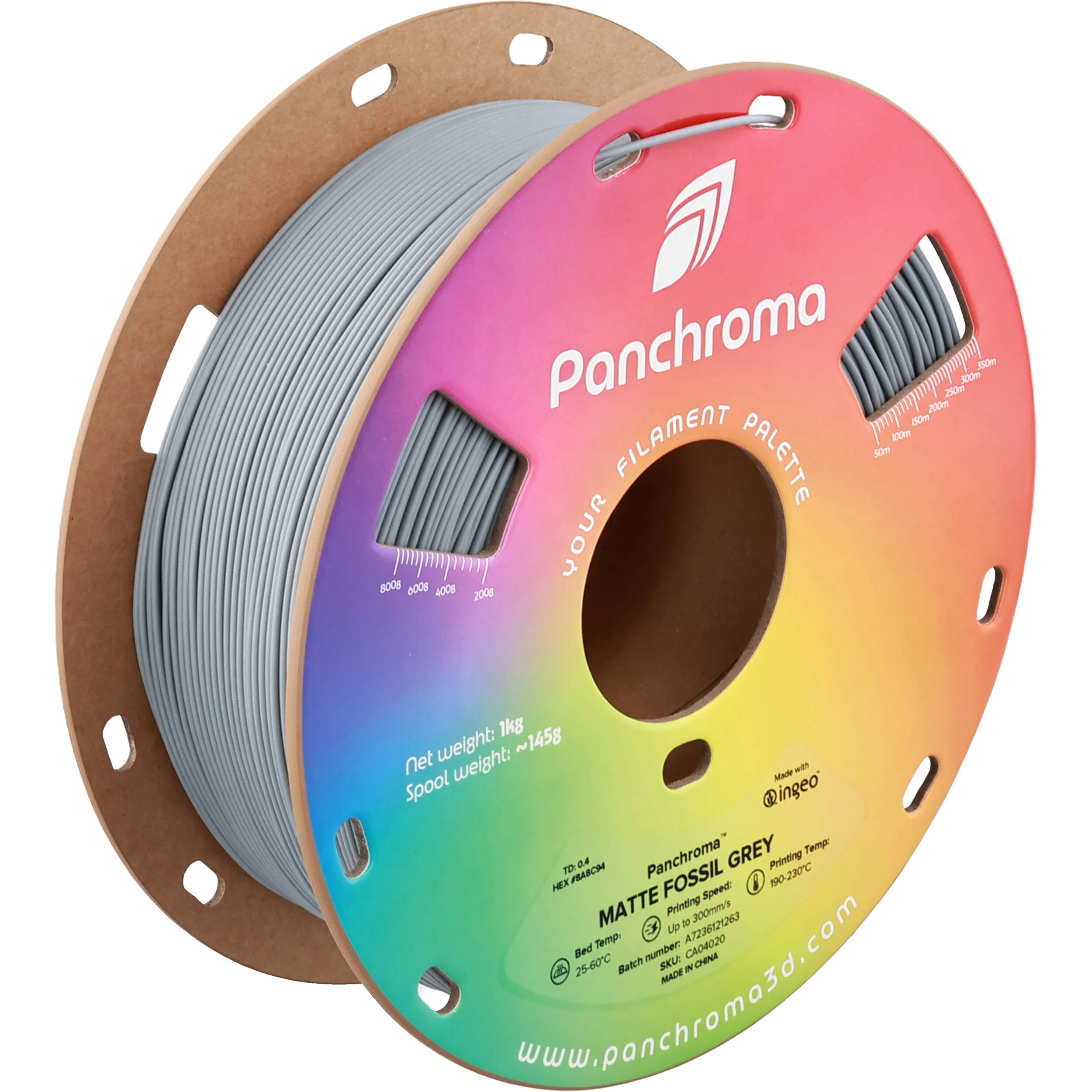Polymaker Panchroma Matte PLA Filament (1kg, Fossil Gray) - Image 5
