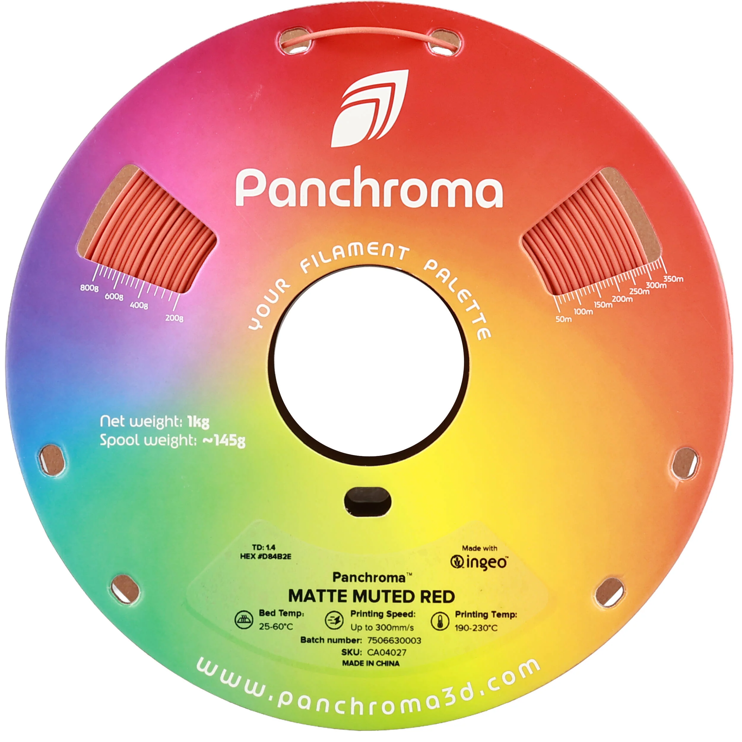 Polymaker Panchroma Matte PLA Filament (1kg, Muted Red) - Image 4