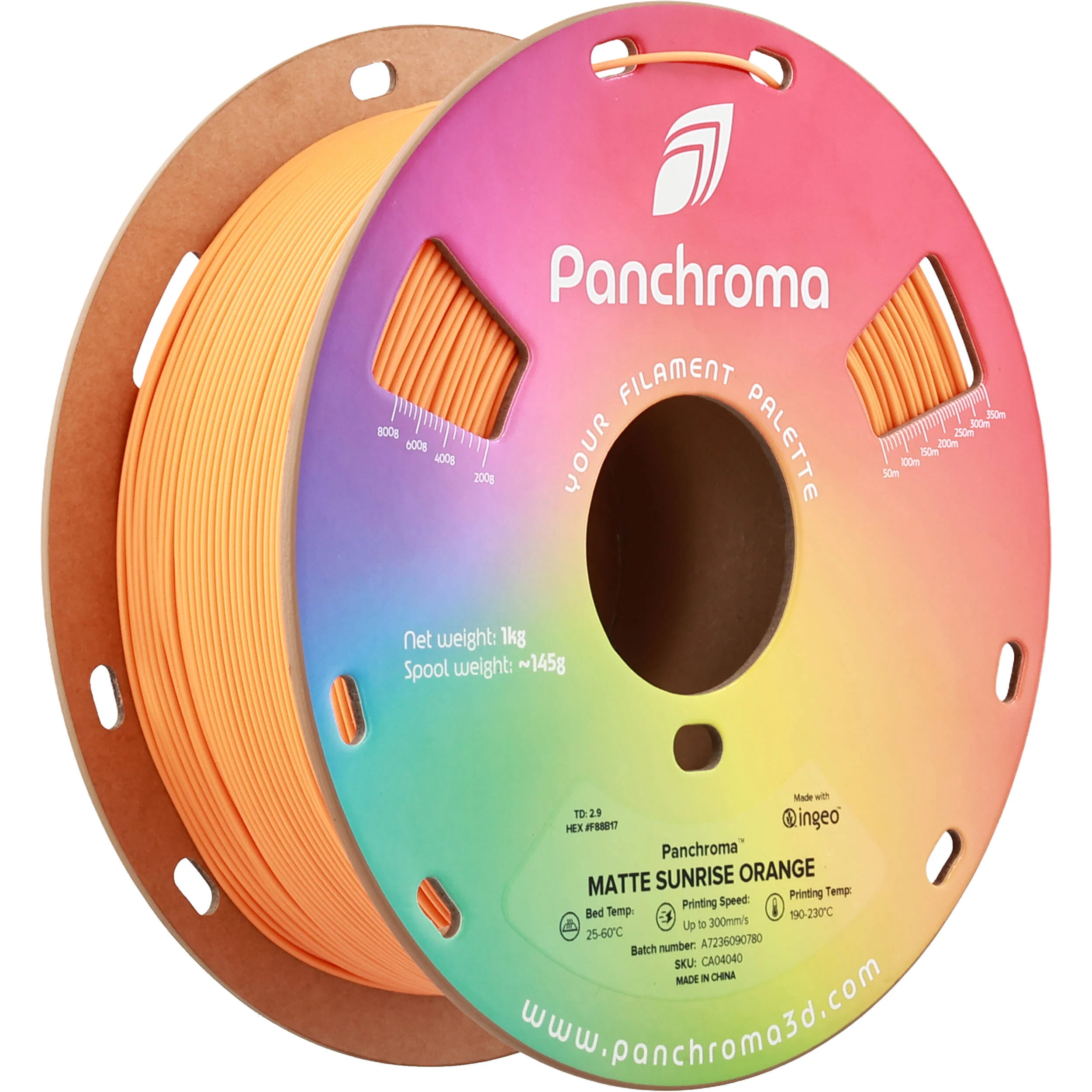 Polymaker Panchroma Matte PLA Filament (1kg, Sunrise Orange)