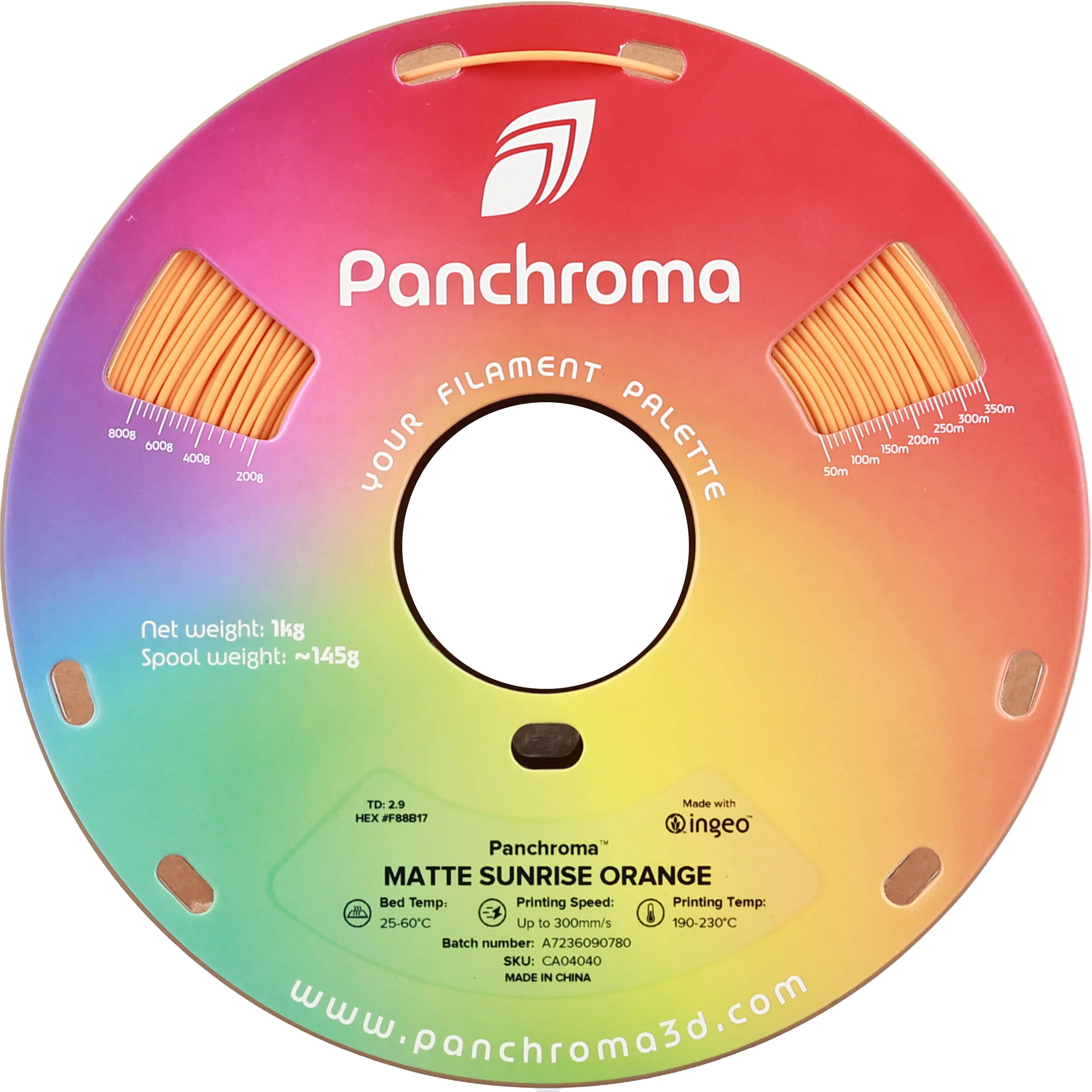 Polymaker Panchroma Matte PLA Filament (1kg, Sunrise Orange) - Image 4