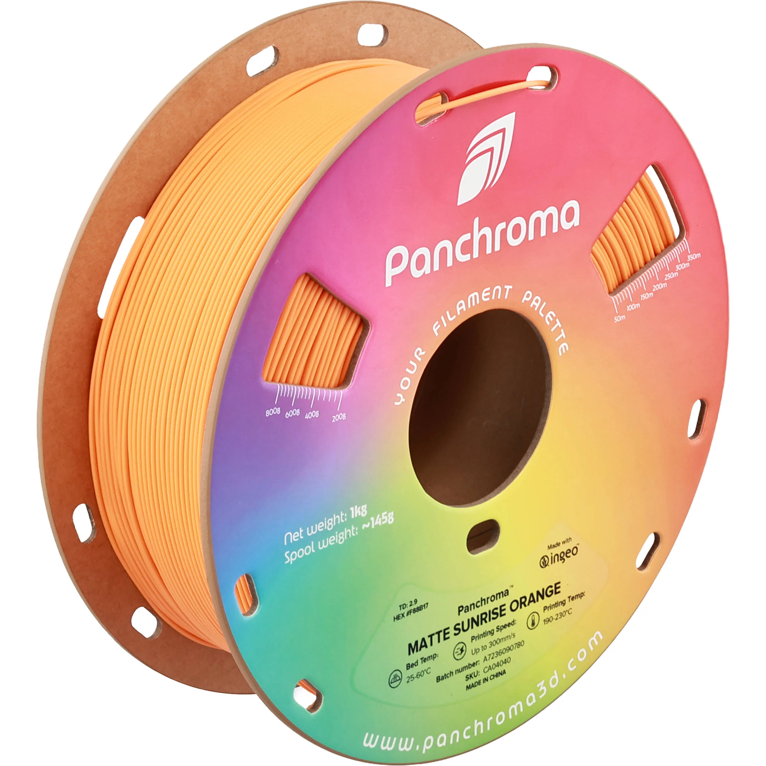 Polymaker Panchroma Matte PLA Filament (1kg, Sunrise Orange) - Image 5