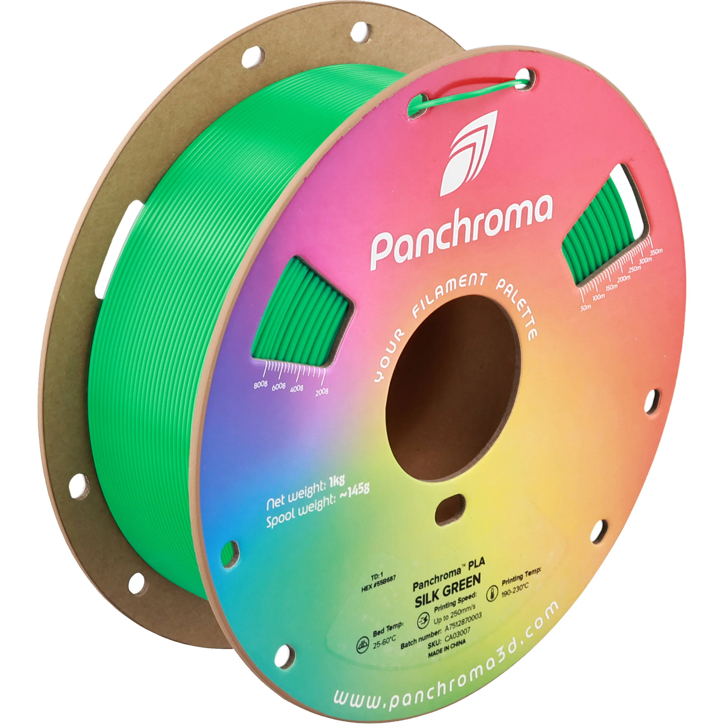 Polymaker Panchroma Silk PLA Filament (1kg, Silk Green) - Image 5