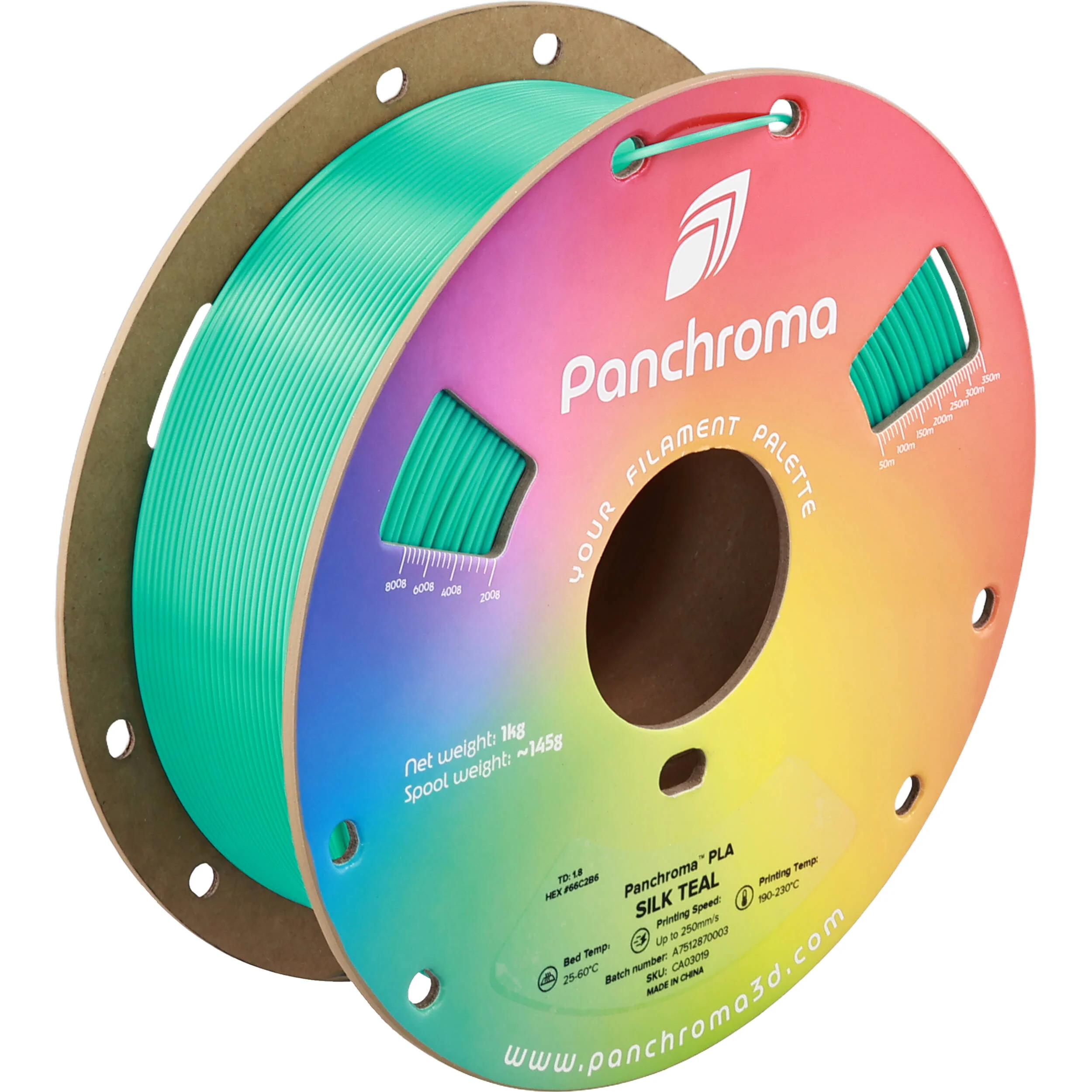 Polymaker Panchroma Silk PLA Filament (1kg, Silk Teal) - Image 5