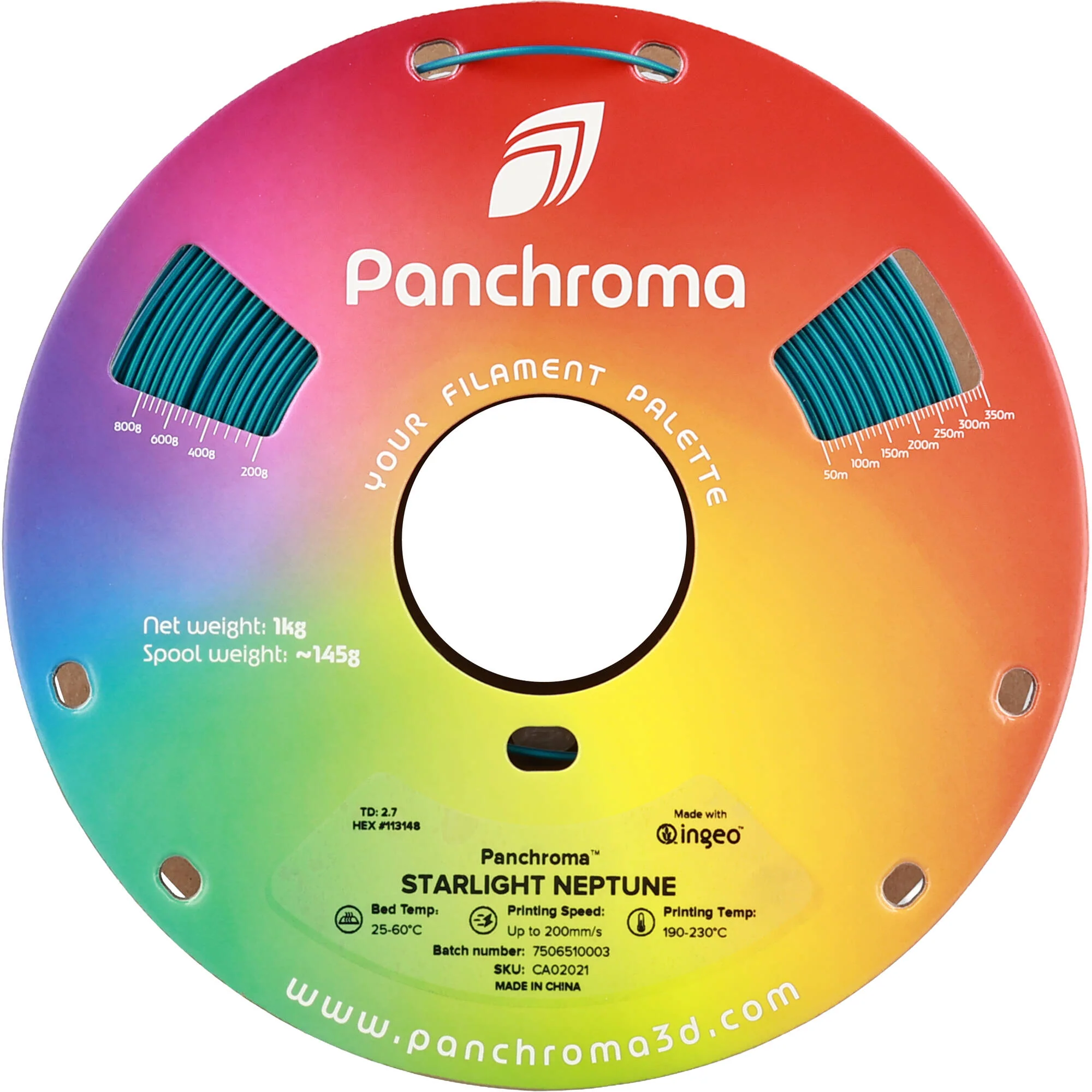 Polymaker Panchroma Starlight PLA Filament (1kg, Neptune Blue) - Image 4