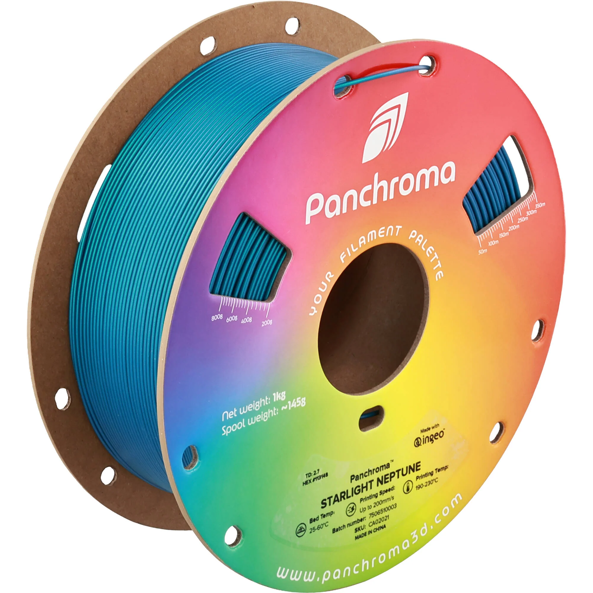 Polymaker Panchroma Starlight PLA Filament (1kg, Neptune Blue) - Image 5