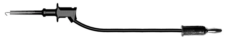 POMONA 6249-12-2 Test Lead, Minigrabber, Hook Clip to 4mm Banana Plug, Red, 60 V, 5 A, 304.8 mm