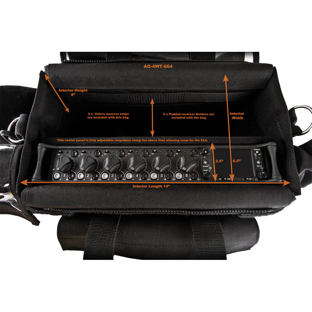 Porta Brace Audio Organizer Case for Sound Devices 664 Field Mixer - Image 8