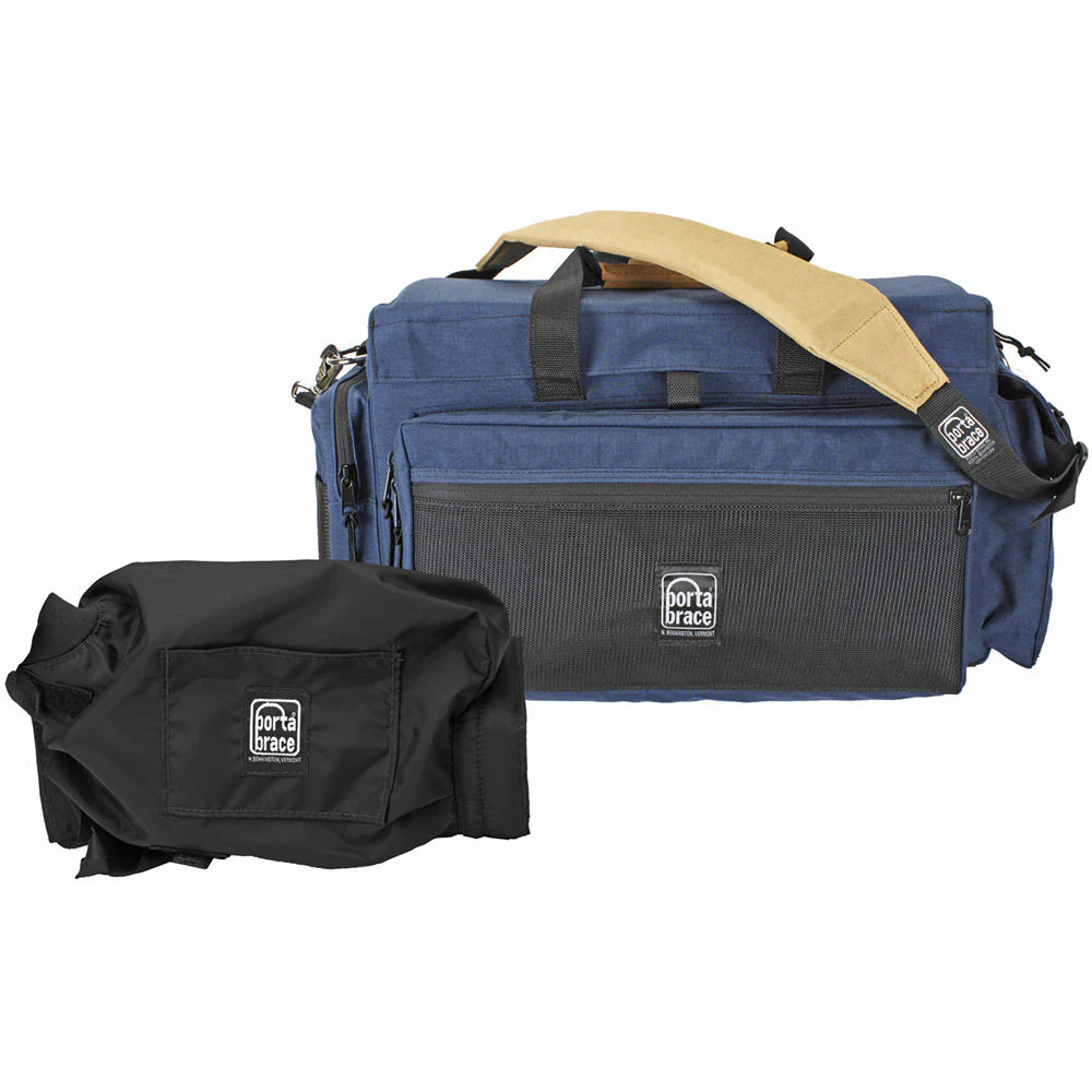 Porta Brace DVO2U-QS-M4 DV Case with QS-M4 Quick Slick Mini Rain Cover (Signature Blue) - Image 4