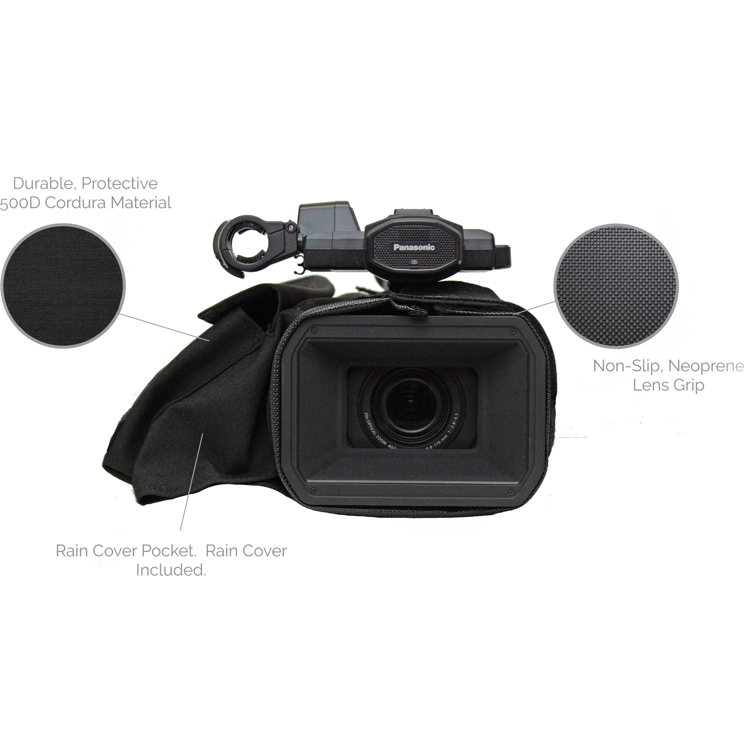 PortaBrace Camera Body Armour for Panasonic HC-X20 & HC-X2 Camcorders - Image 2