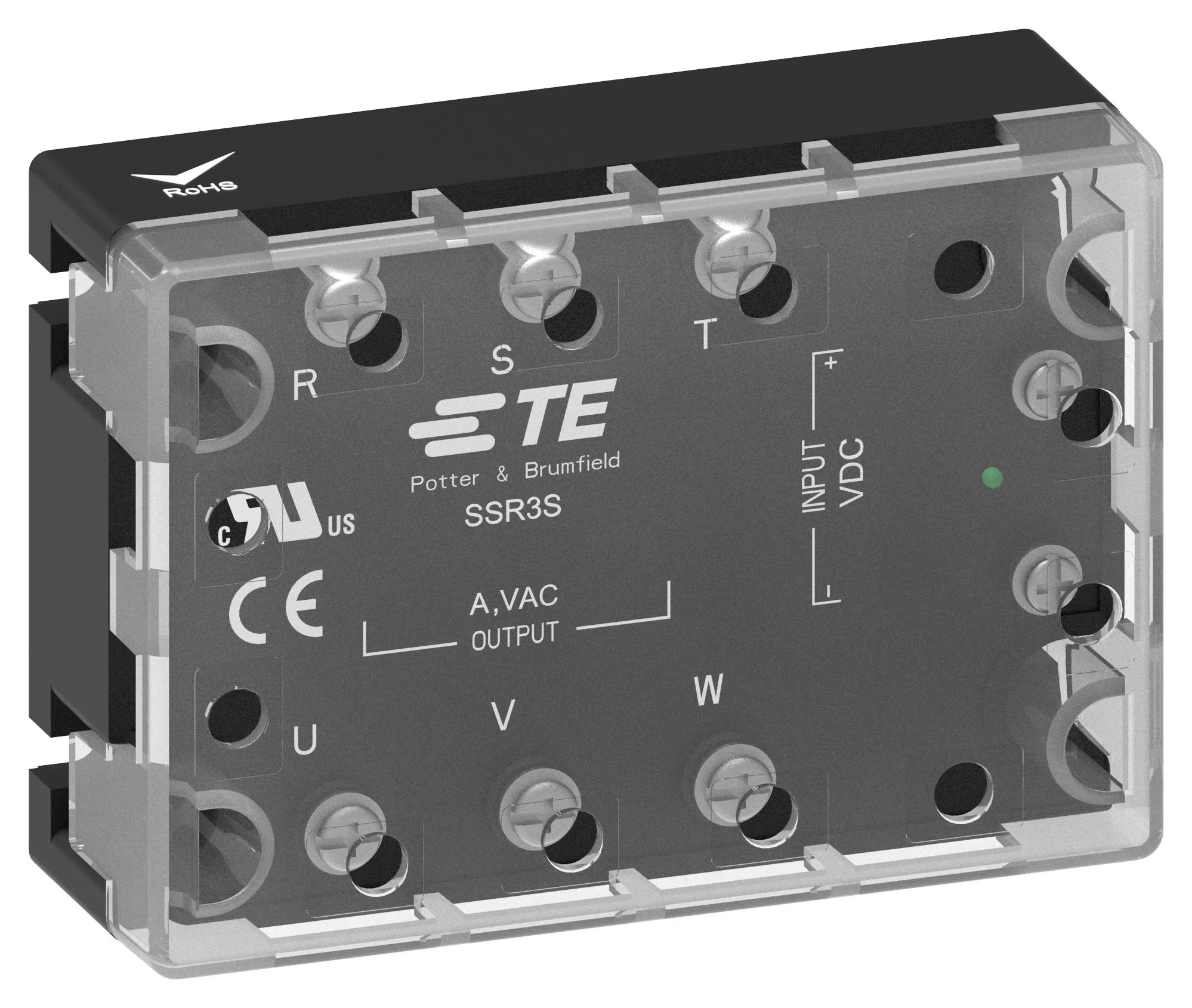 POTTER&BRUMFIELD - TE Connectivity SSR3T-480D25R SSR3T-480D25R Solid State Relay Spst 25A 48V-480V