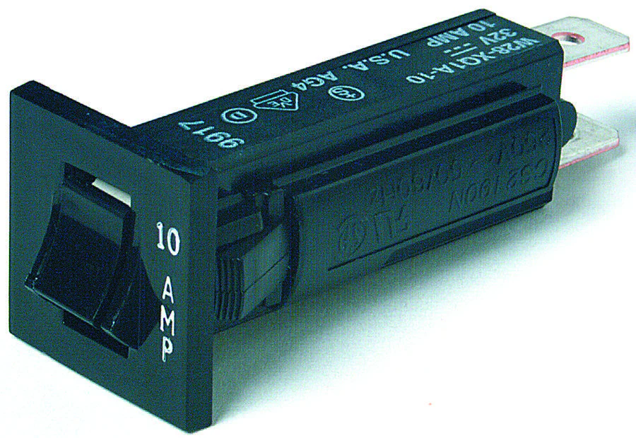 POTTER&BRUMFIELD - TE CONNECTIVITY W28-XQ1A-6... Thermal Circuit Breaker, W28 Series, 250 VAC, 32 VDC, 6 A, 1 Pole, Panel