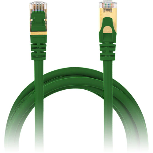 Power Technologies Snagless Network Cables with Gold-Plated RJ45 Connectors (1', Green)