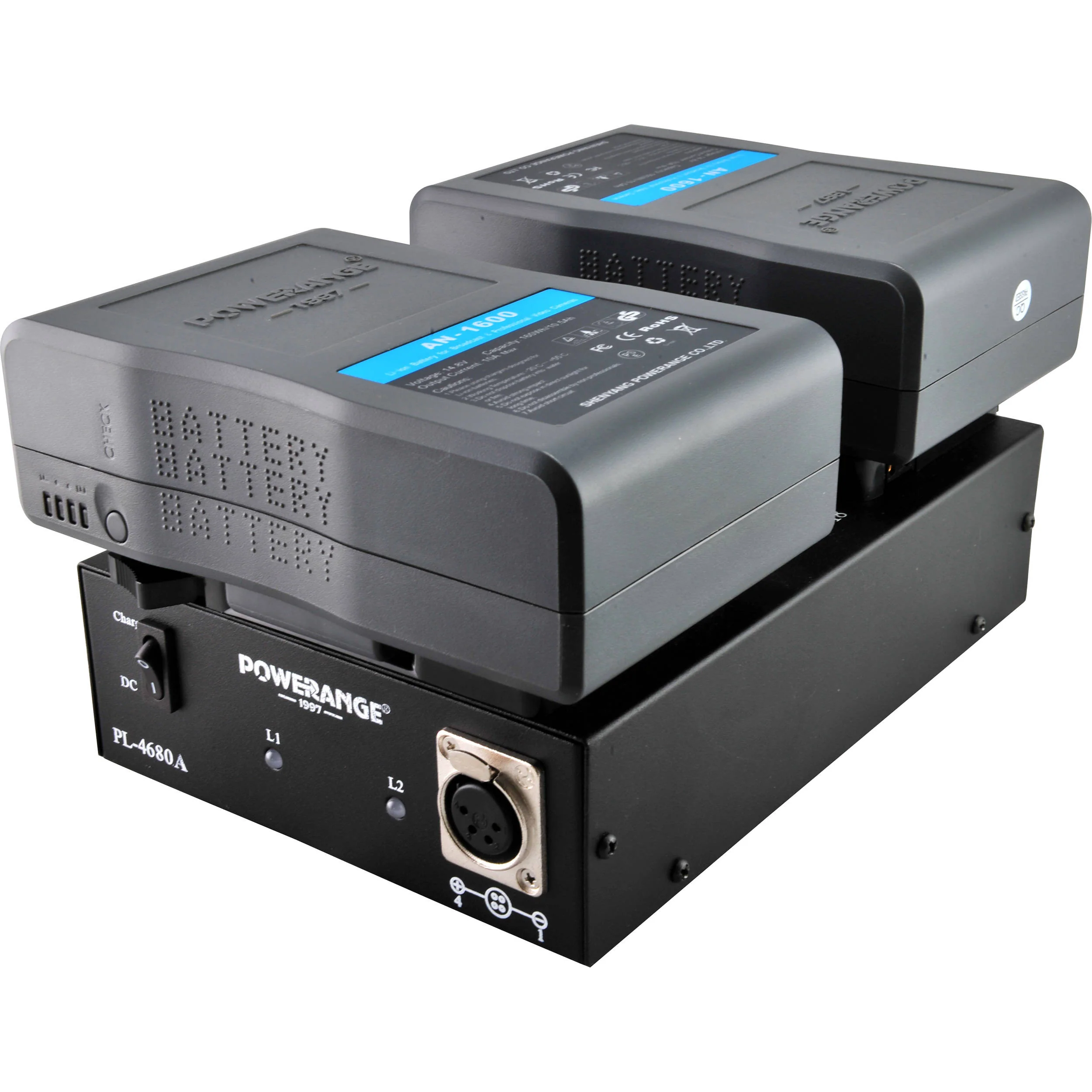POWERANGE PL-4680A Dual-Channel 100W Charger with 16.4V/5A DC Output for Gold Mount Lithium-Ion Batteries - Image 3