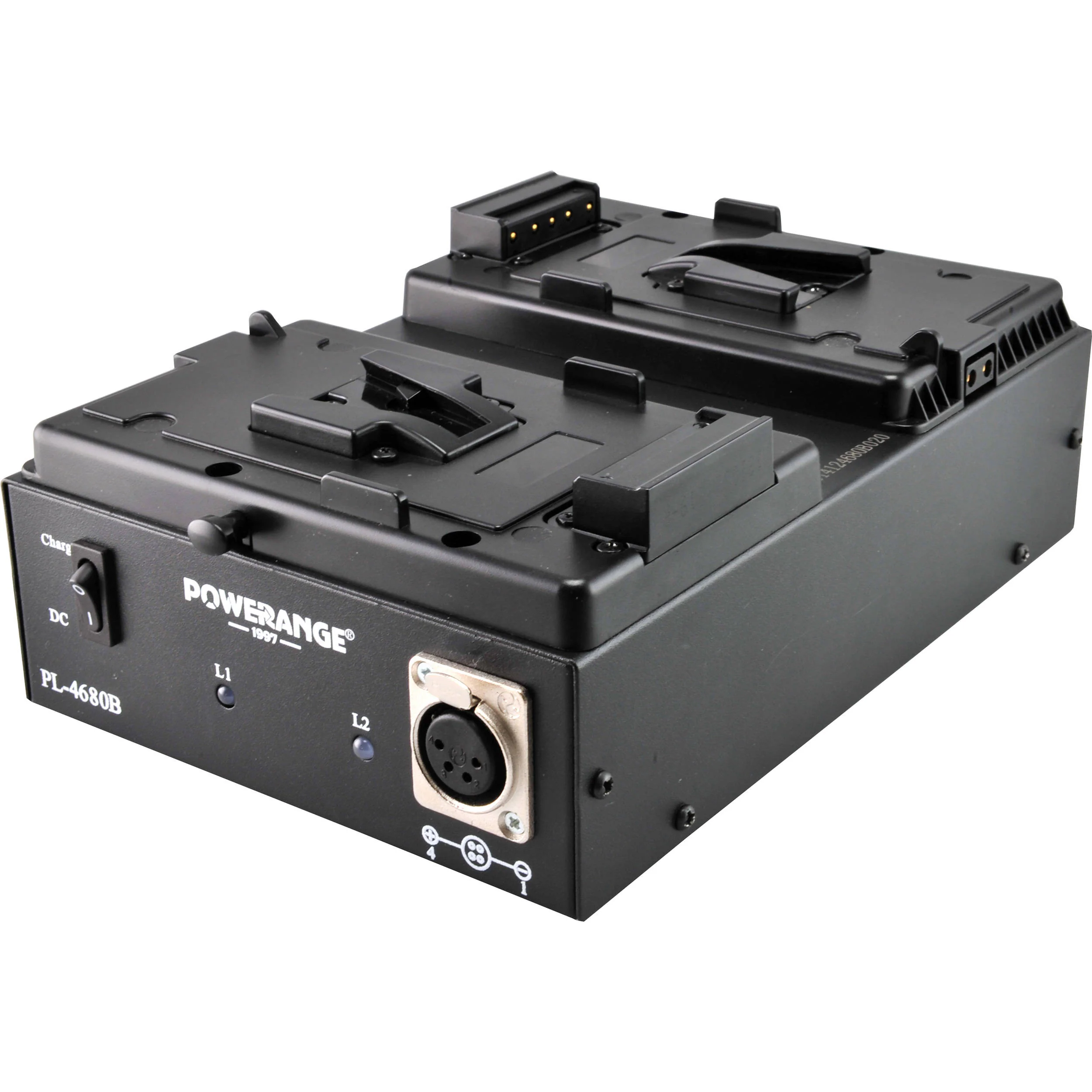 POWERANGE PL-4680B Dual-Channel 100W Charger with 16.4V/5A DC Output for V-Mount Lithium-Ion Batteries - Image 2