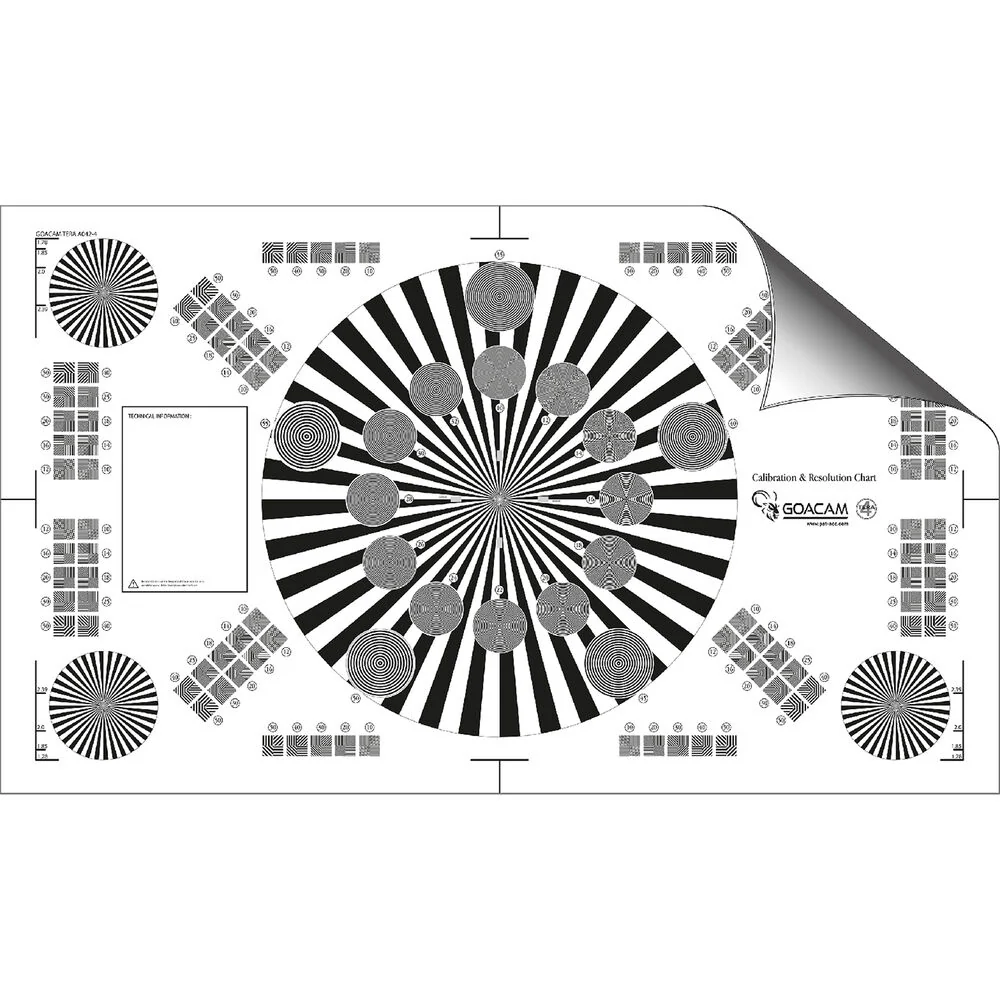 Pret a Tourner Goacam Tera 4 Calibration and Resolution Test Chart (21 x 35") - Image 3