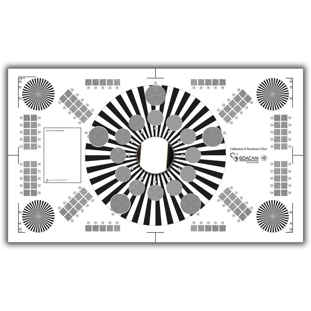 Pret a Tourner Goacam Tera 4 Calibration and Resolution Test Chart (21 x 35") - Image 4