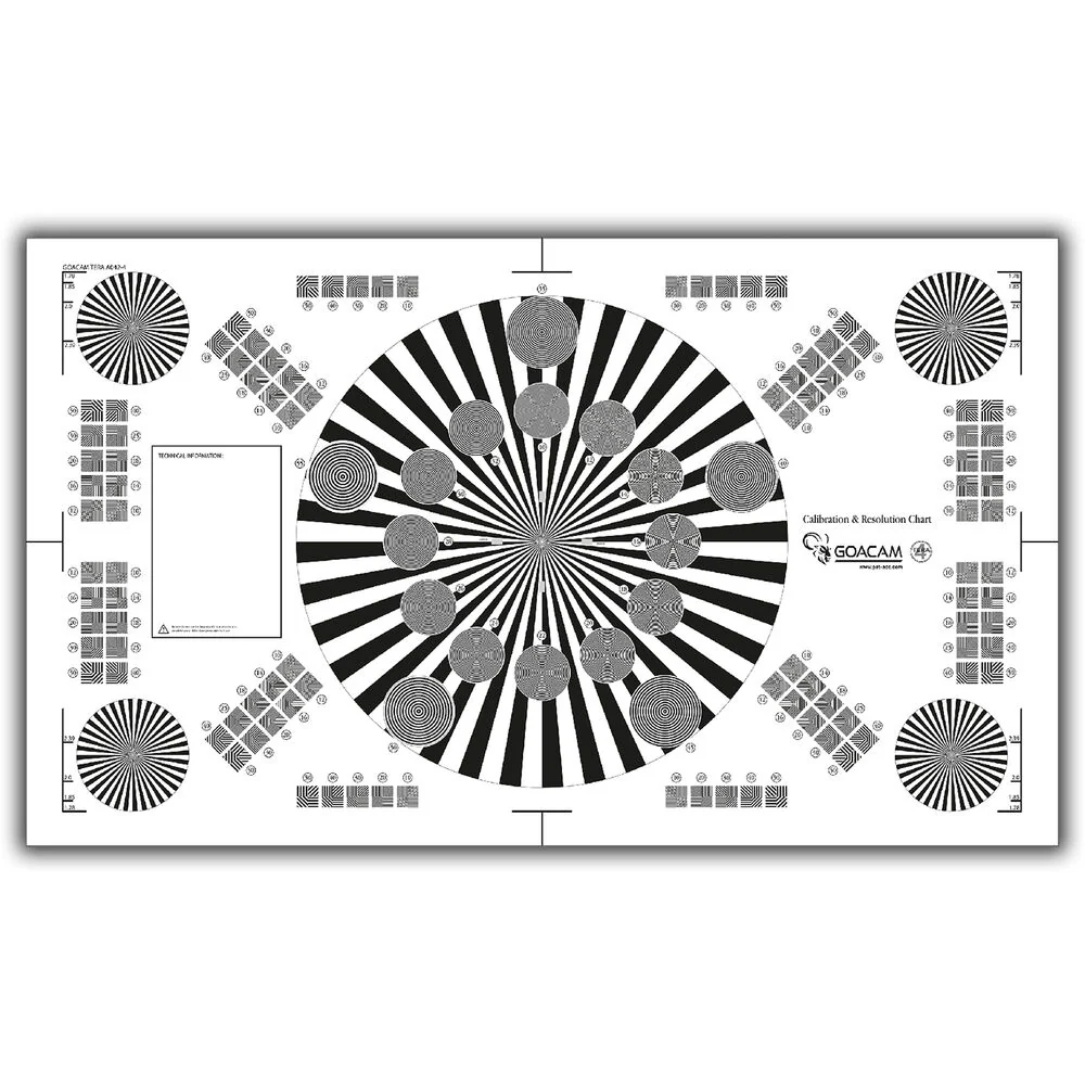 Pret a Tourner Goacam Tera 4 Calibration and Resolution Test Chart (21 x 35") - Image 5