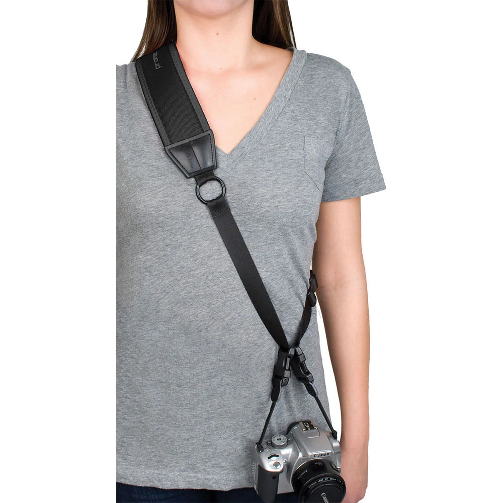 PRO TEC Less-Stretch Ballistic Neoprene Camera Neck Sling (Black) - Image 3